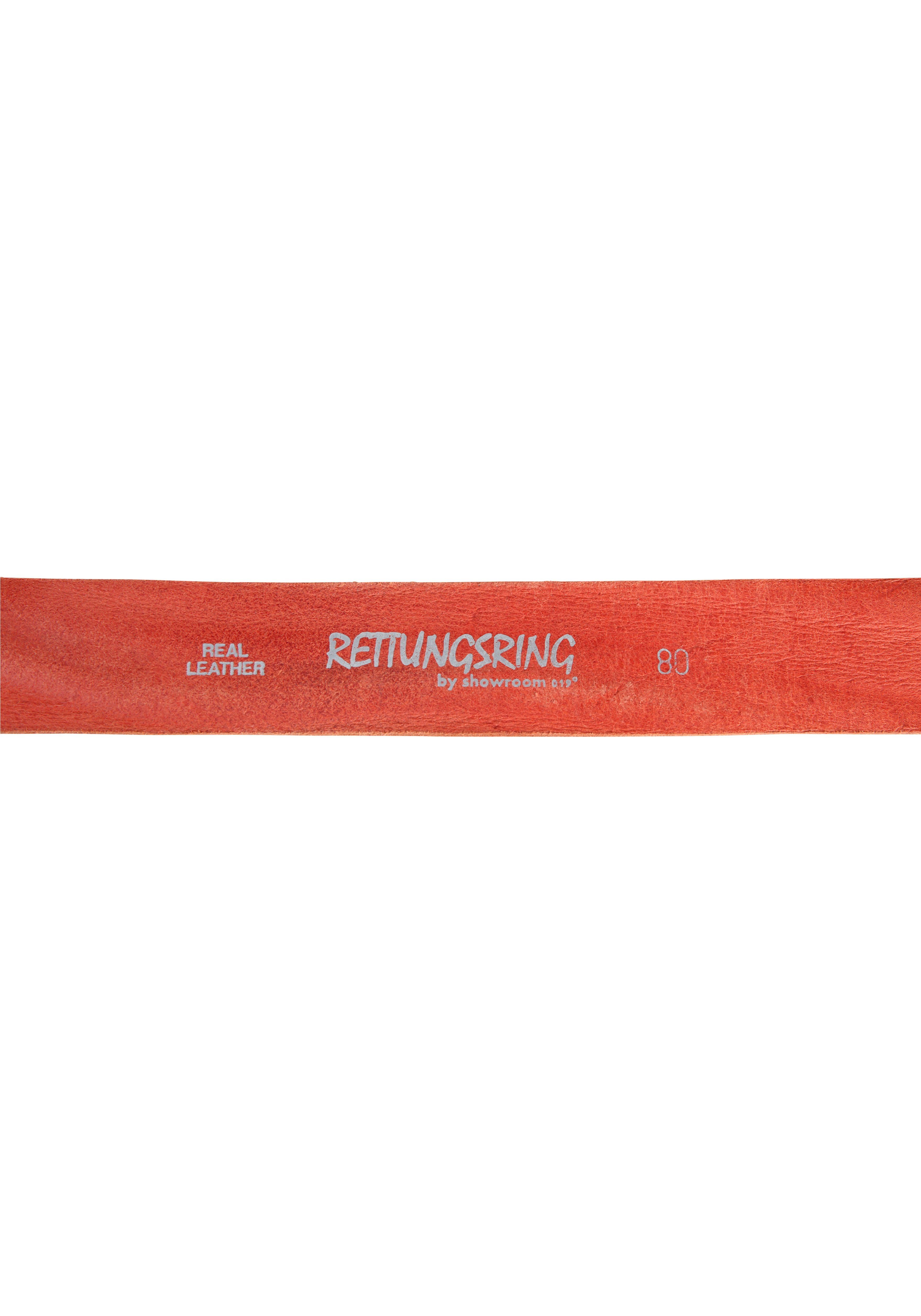 RETTUNGSRING by showroom 019° Leren riem met verwisselbare sluiting "ovaal gevlochten"