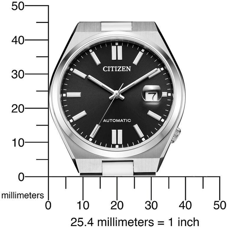 Citizen Automatisch horloge Tsuyosa Polshorloge, dameshorloge, herenhorloge, roestvrijstalen armband, saffierglas, datum