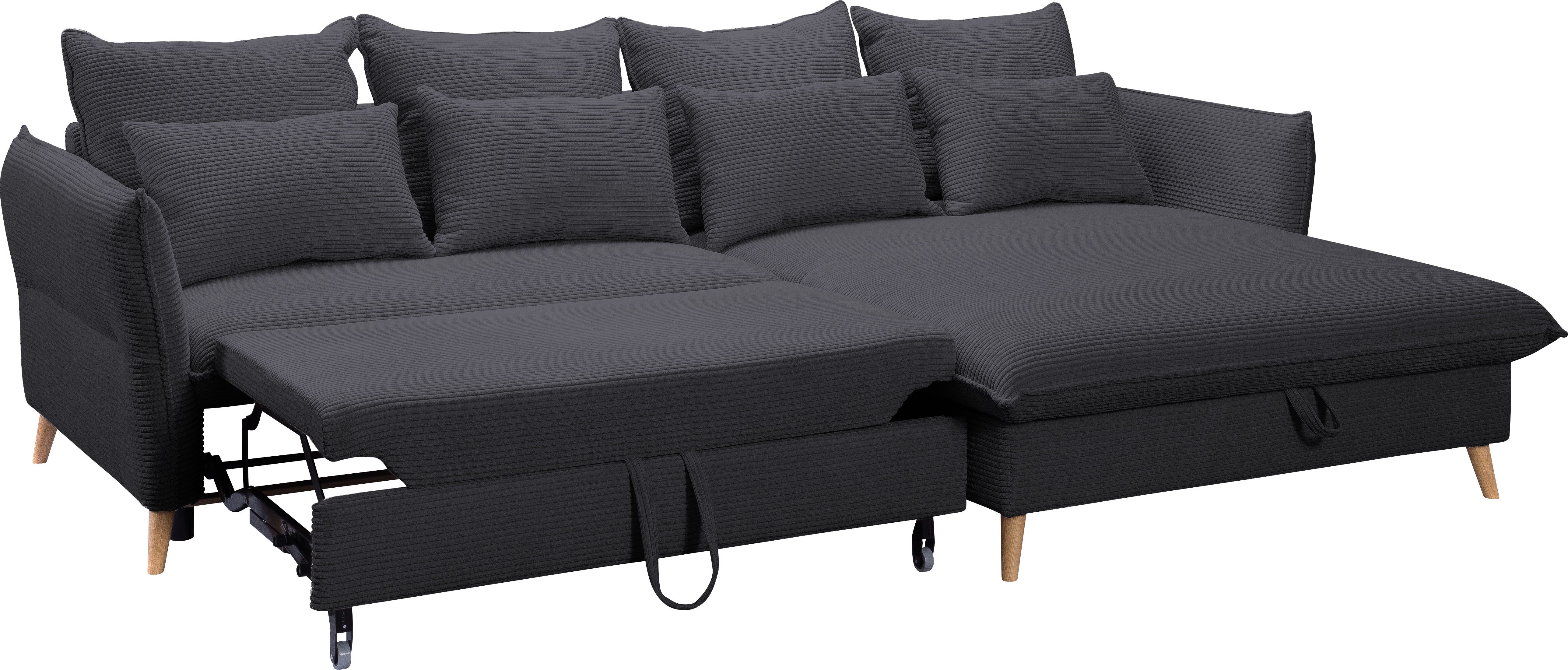 exxpo - sofa fashion Hoekbank WALPY, elegant en modern, hoog zitcomfort, smalle armleuningen