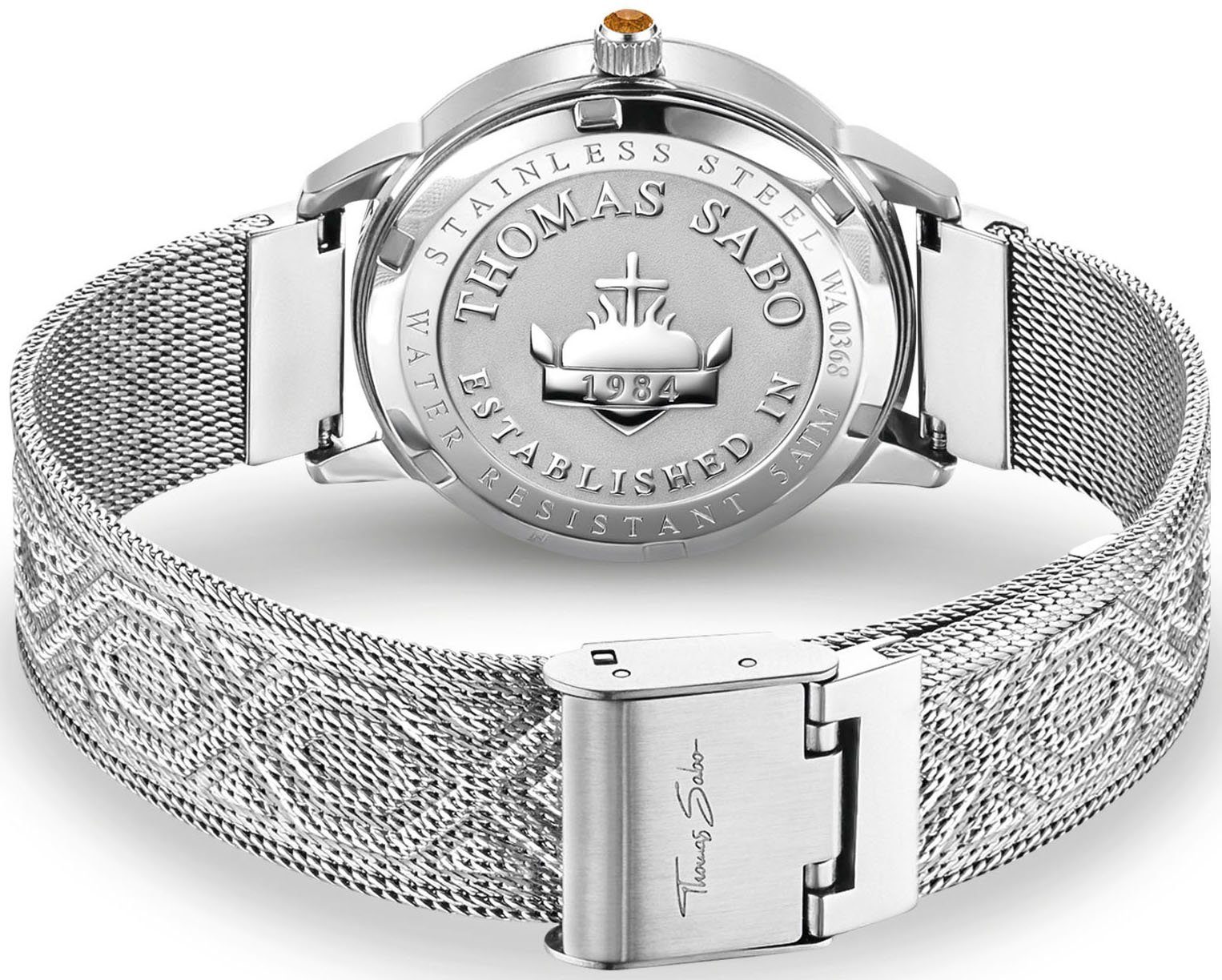 THOMAS SABO Kwartshorloge KALEIDOSKOP LIBELLE Damenuur, horloge, libelle-ontwerp, sierstenen
