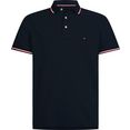 tommy hilfiger poloshirt tommy tipped slim polo blauw