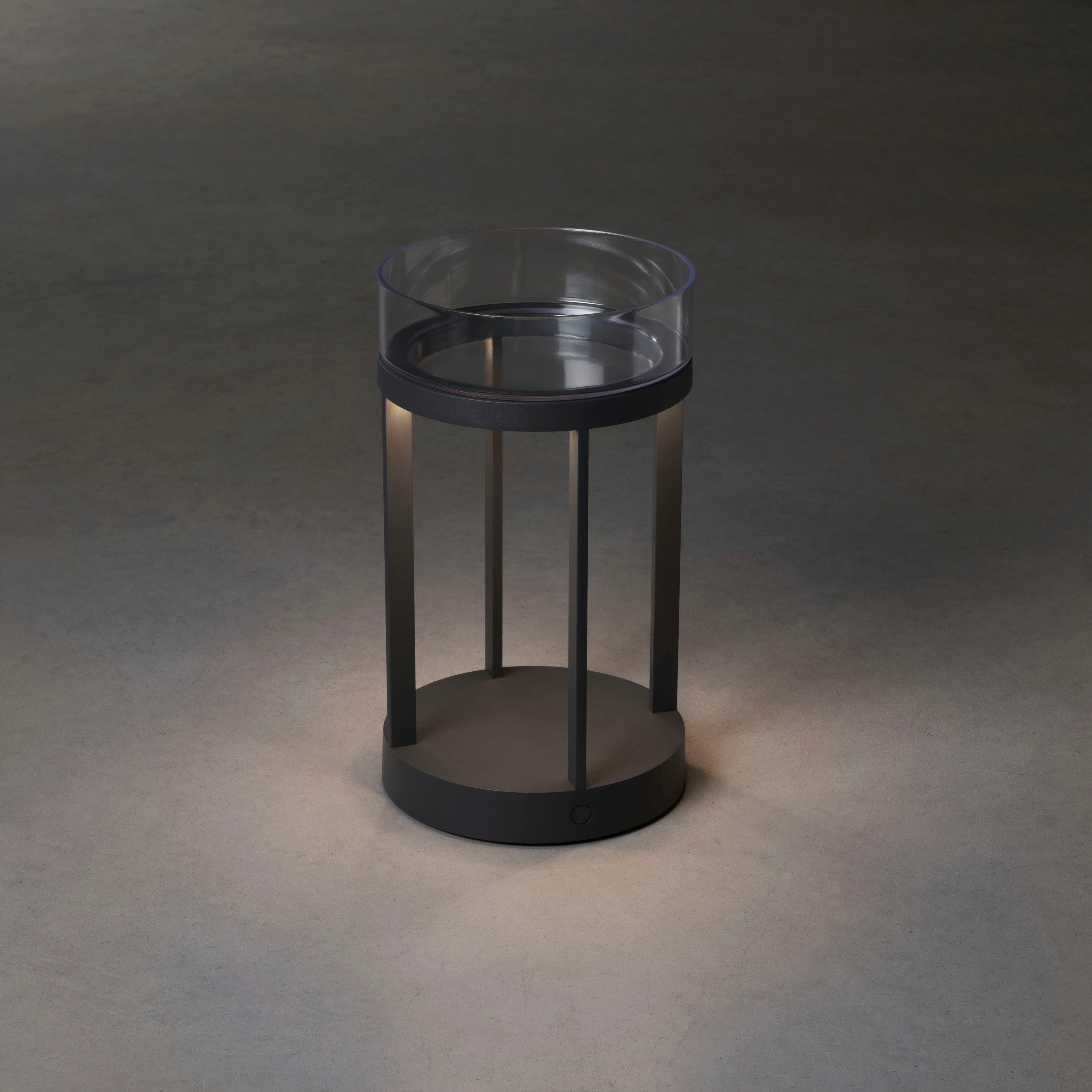 KONSTSMIDE Led-lantaarn Chieti Chieti LED USB-lantaarn, dimbaar 2700/3000K glasdeksel (2 stuks)