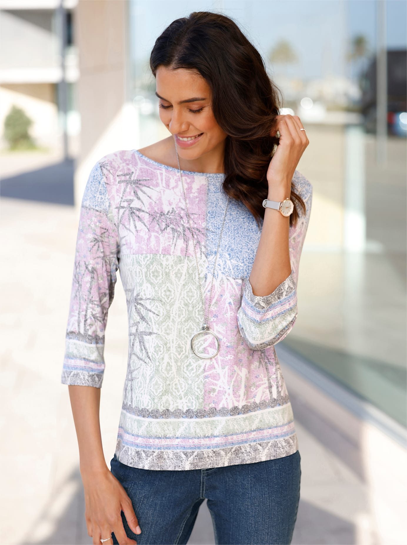 Classic Inspirationen Shirt met print Shirt met 3 4-mouwen (1-delig)
