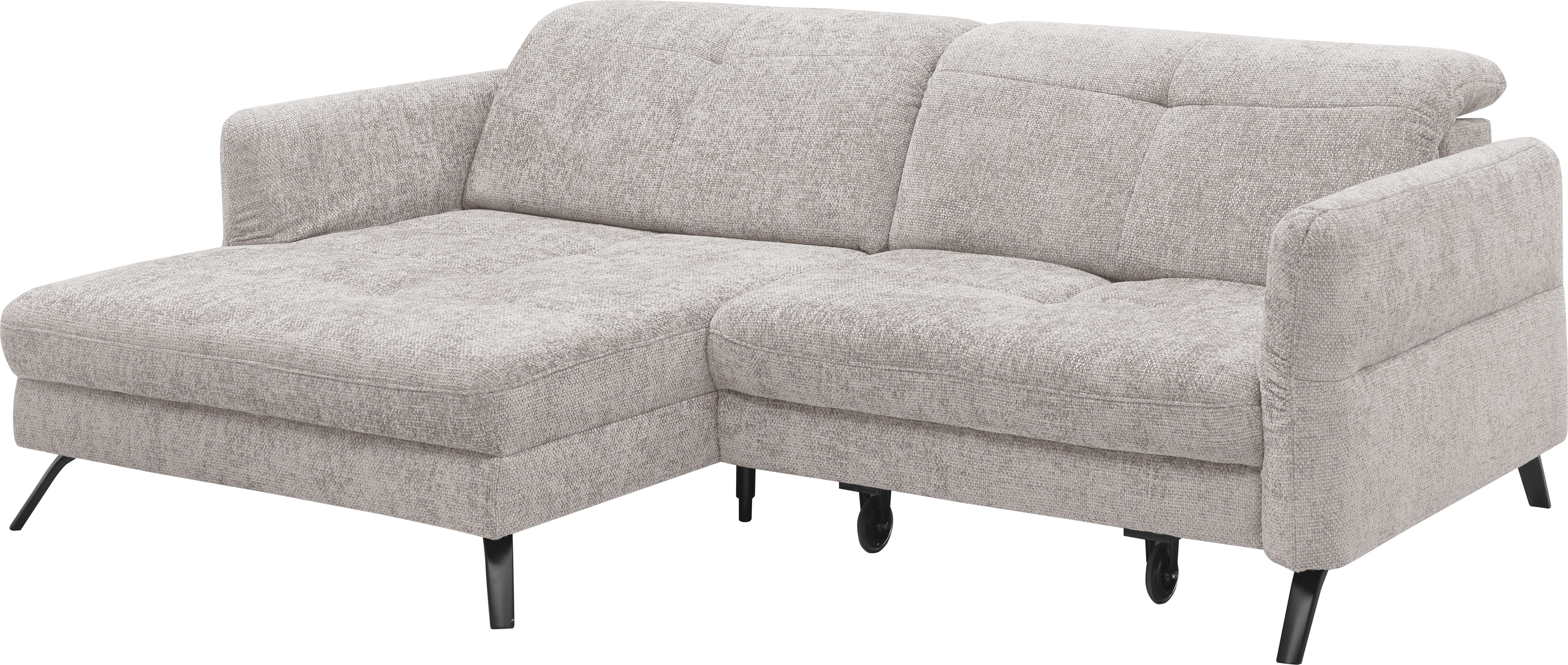 set one by Musterring Hoekbank SO 4400 V optioneel met motorische bedfunctie & hoofdverstelling, voet zwart