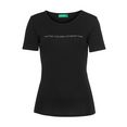 united colors of benetton t-shirt met glinsterende merken-print voor zwart