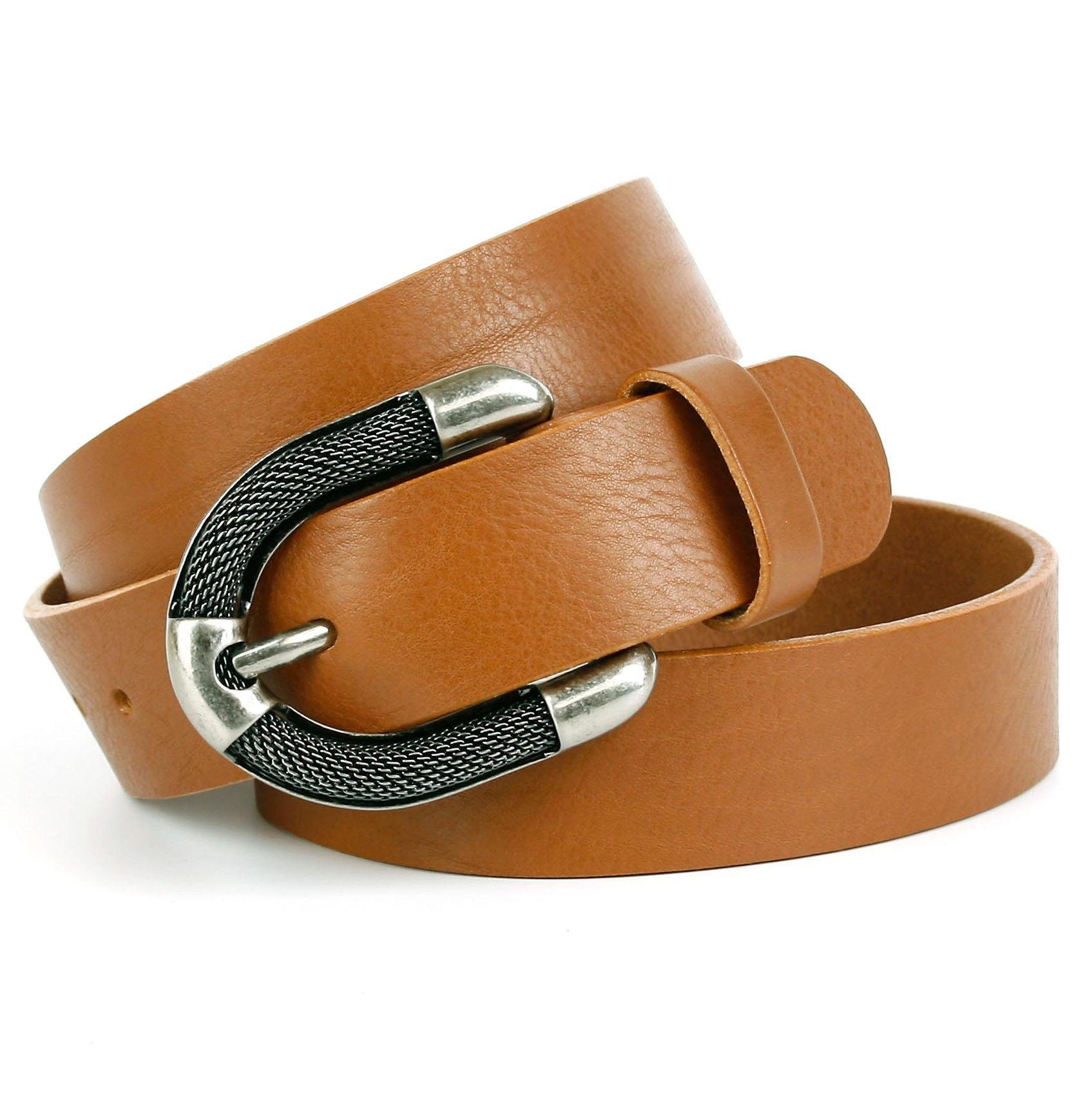 Anthoni Crown Leren riem met luxueuze sieraden-gesp in used look