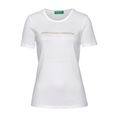 united colors of benetton t-shirt met glinsterende merkprint voor wit