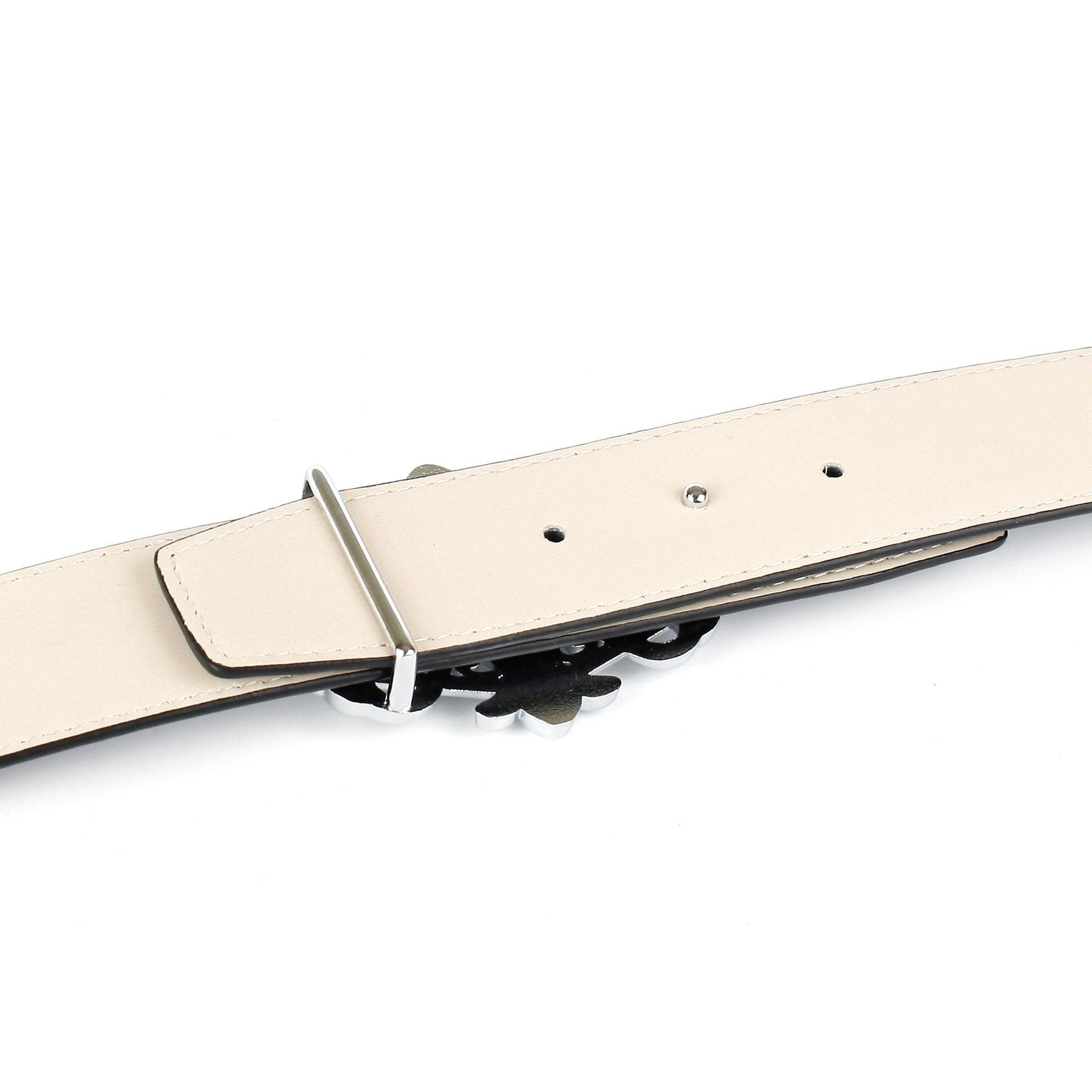Anthoni Crown Leren riem in rood met sluiting