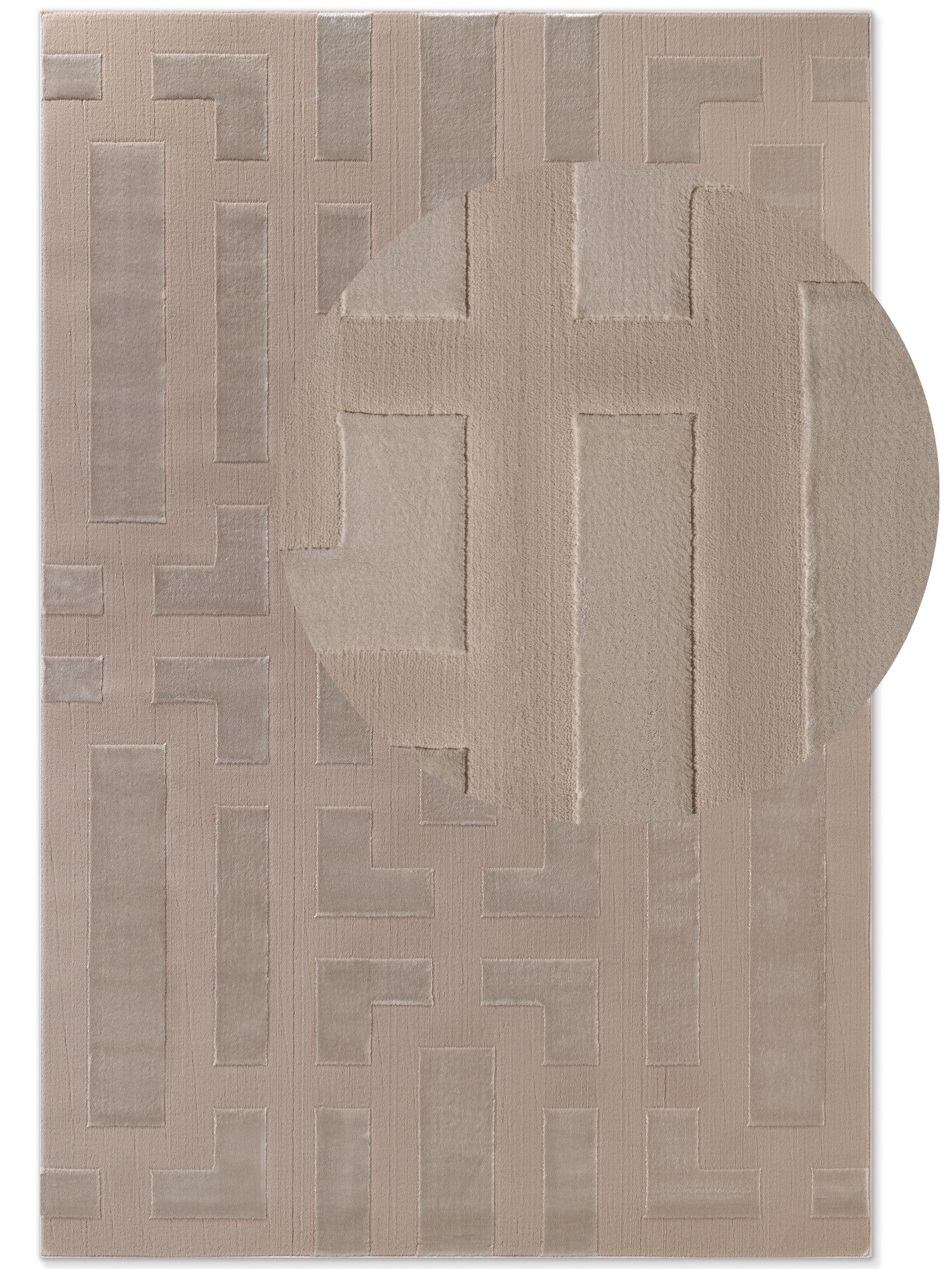ELLE DECORATION Design-vloerkleed Onyx Woonkamer, slaapkamer, loper, hoog-laag effect, gang, glans