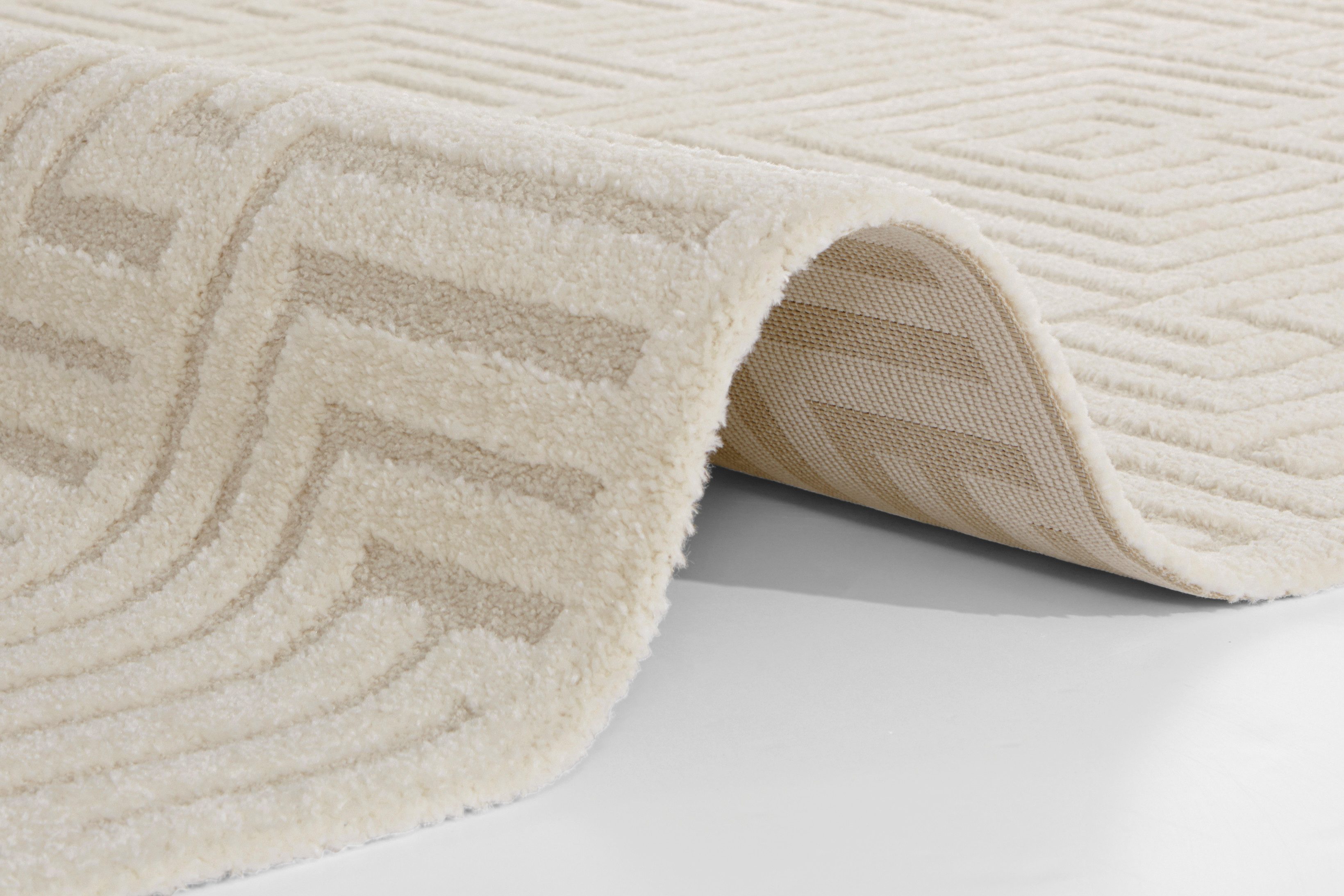 ELLE DECORATION Design-vloerkleed Manipu Zachte korte pool, reliëfeffect, modern, zacht, woonkamer