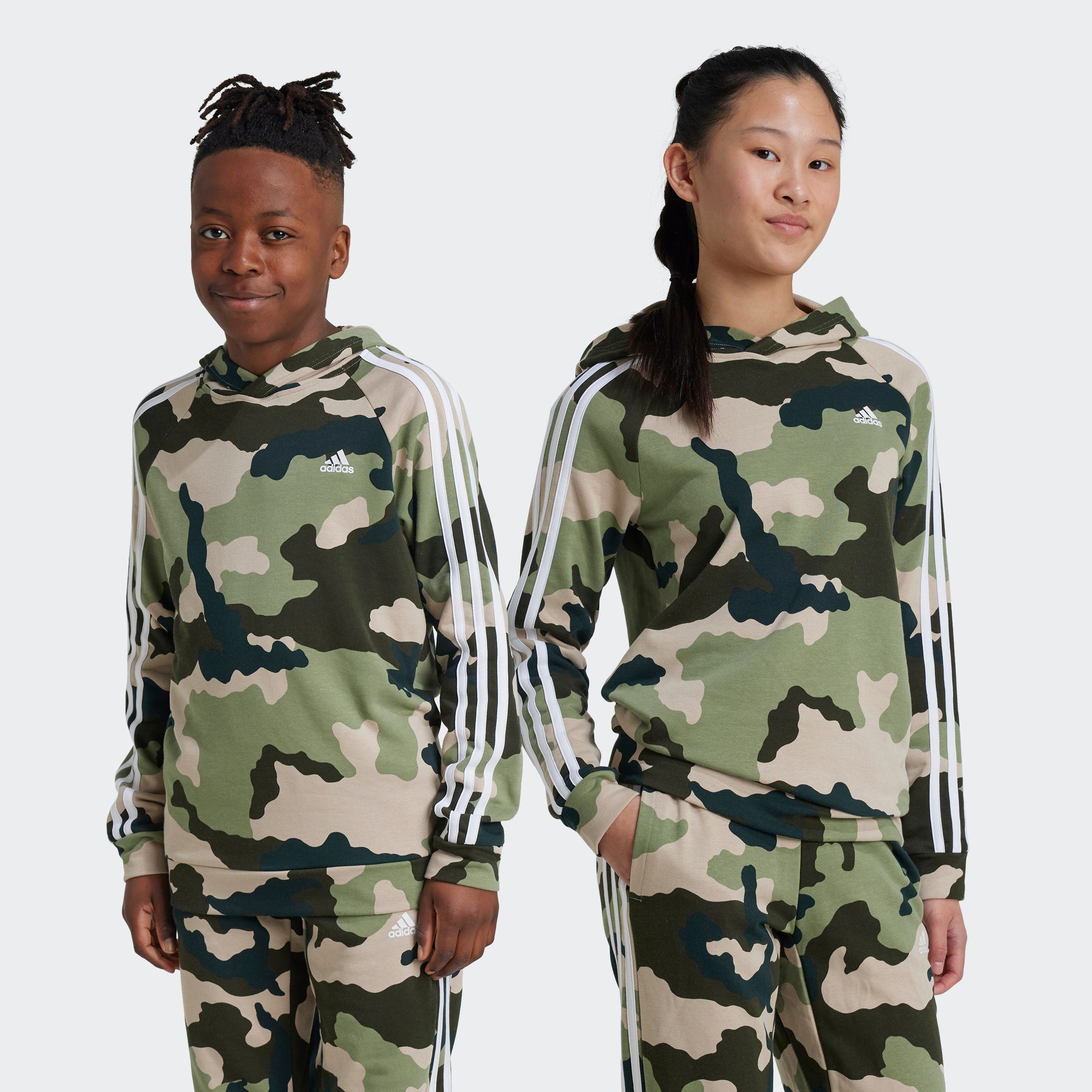 Adidas Essentials Allover Print Hoodie Kids