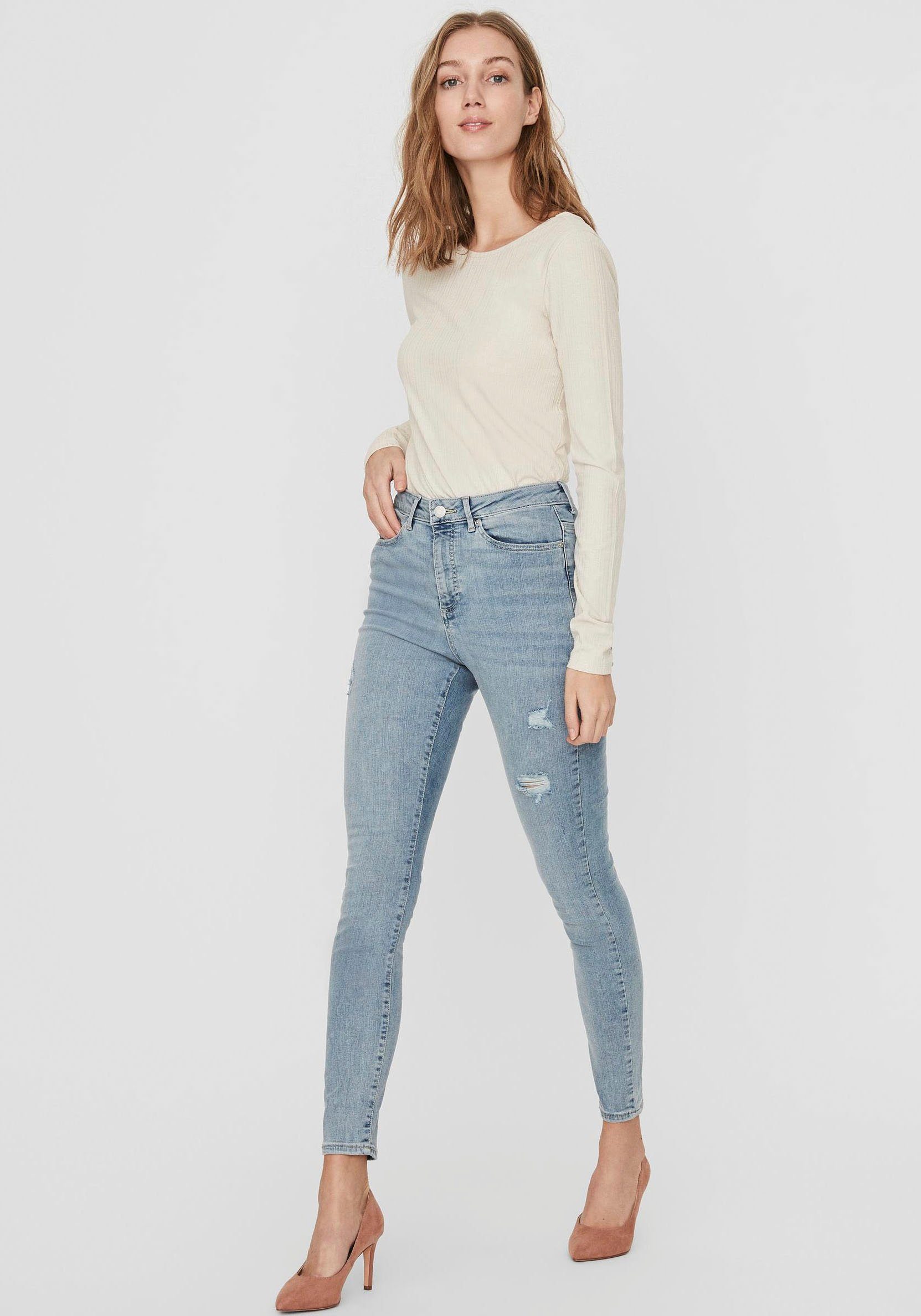 Vero Moda Skinny fit jeans VMSOPHIA HR SKINNY DESTR J AM314 NOOS