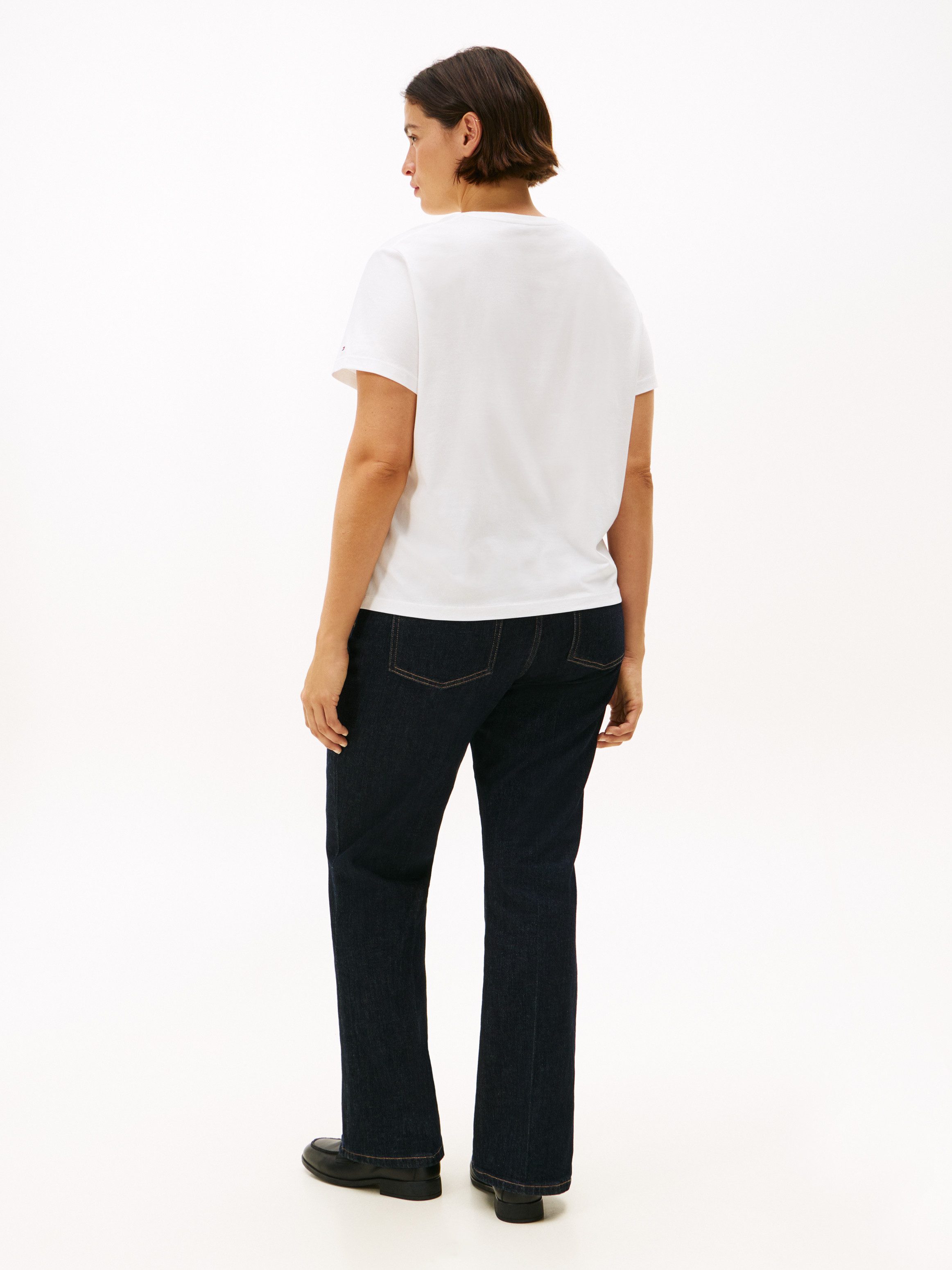 Tommy Hilfiger Curve Shirt met korte mouwen CRV CLASSIC SCRIPT REG SS TEE