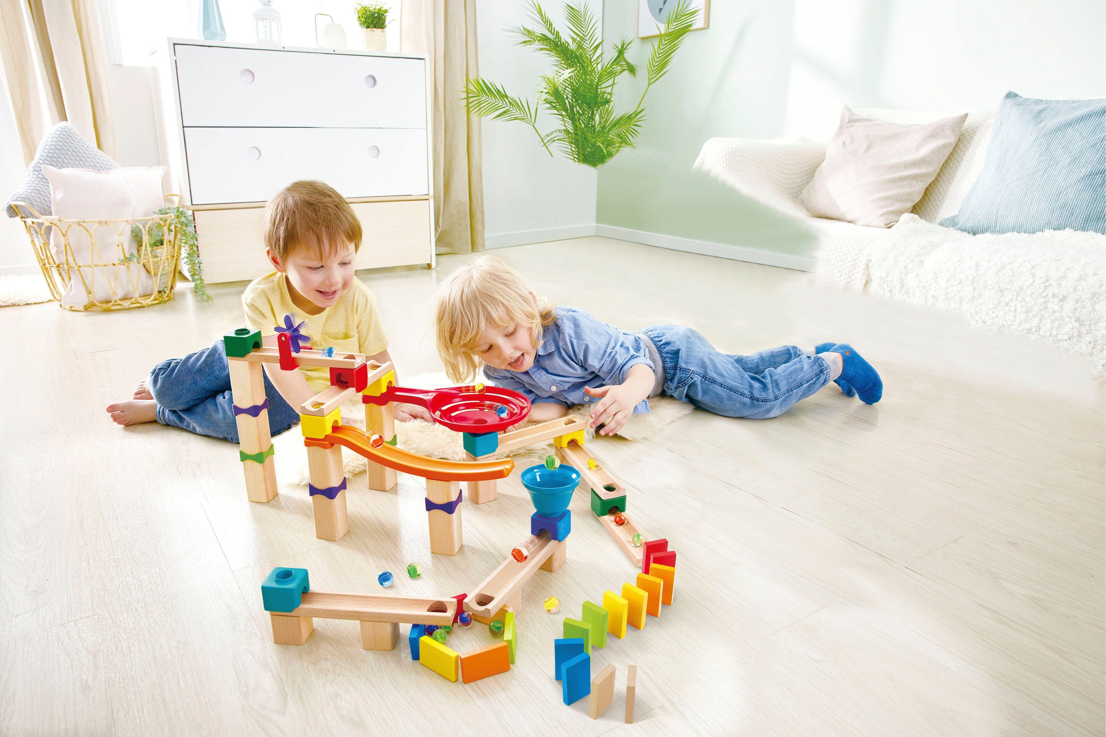 Hape Knikkerbaan Opvallende marmerbaan met Domino