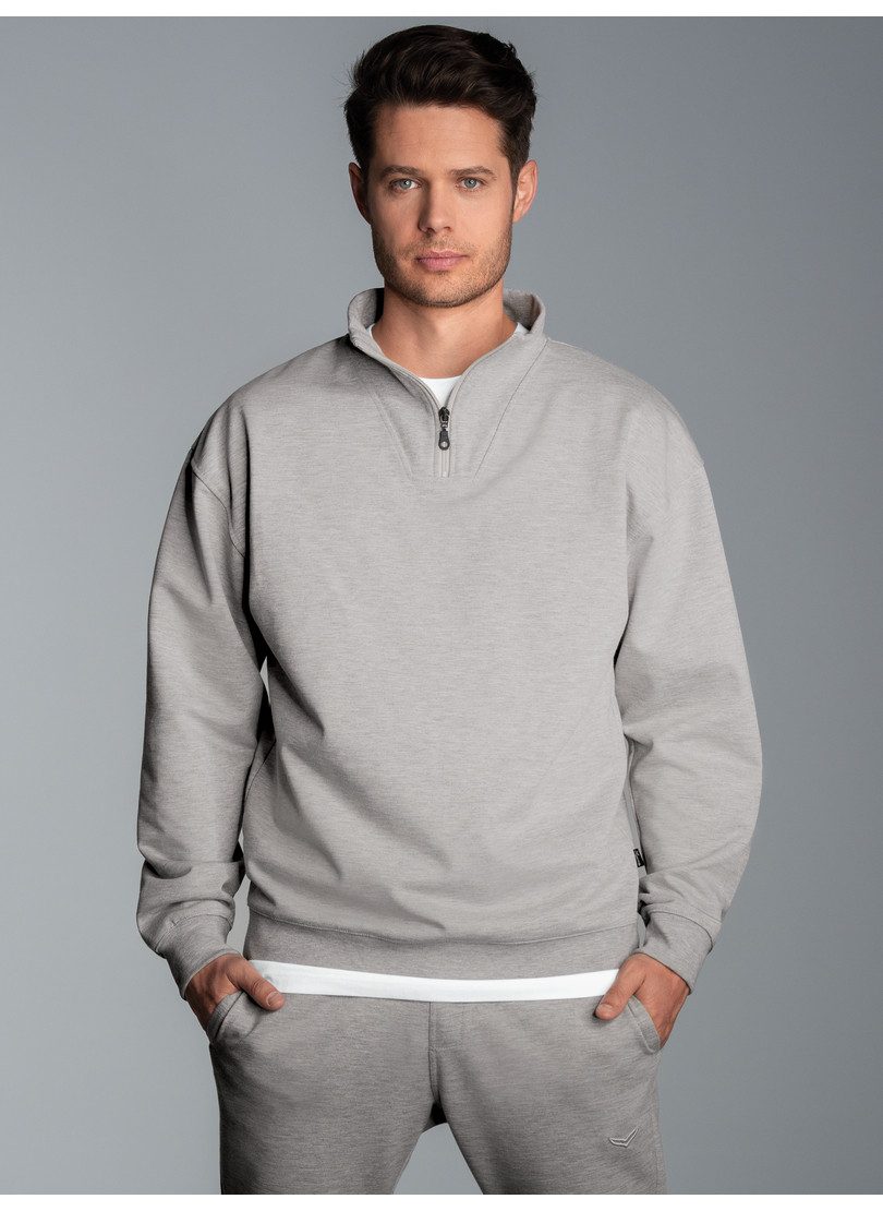 Trigema Sweatshirt  troyer in comfortabele sweatkwaliteit