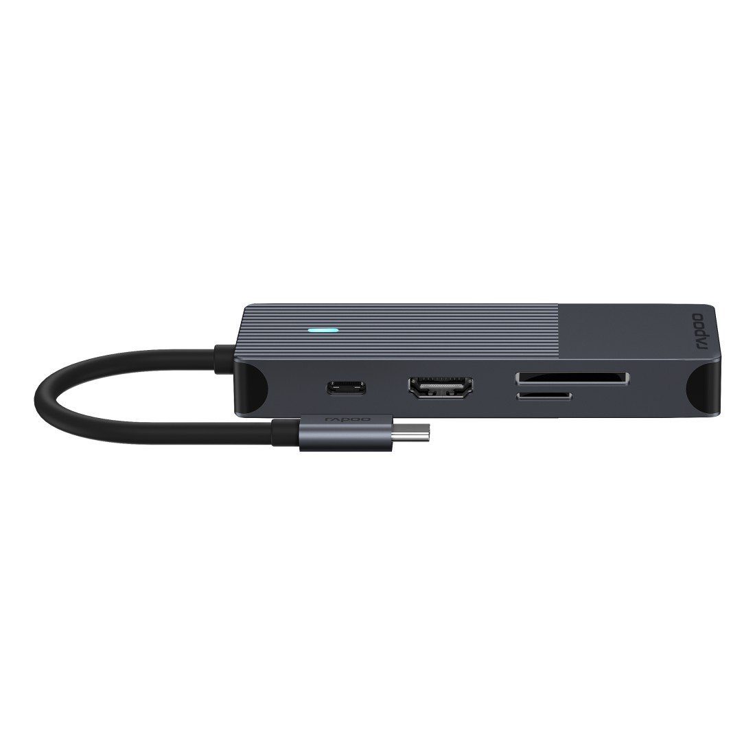 Rapoo USB-adapter UCM-2004 USB-C multiport adapter, 8in1, grijs