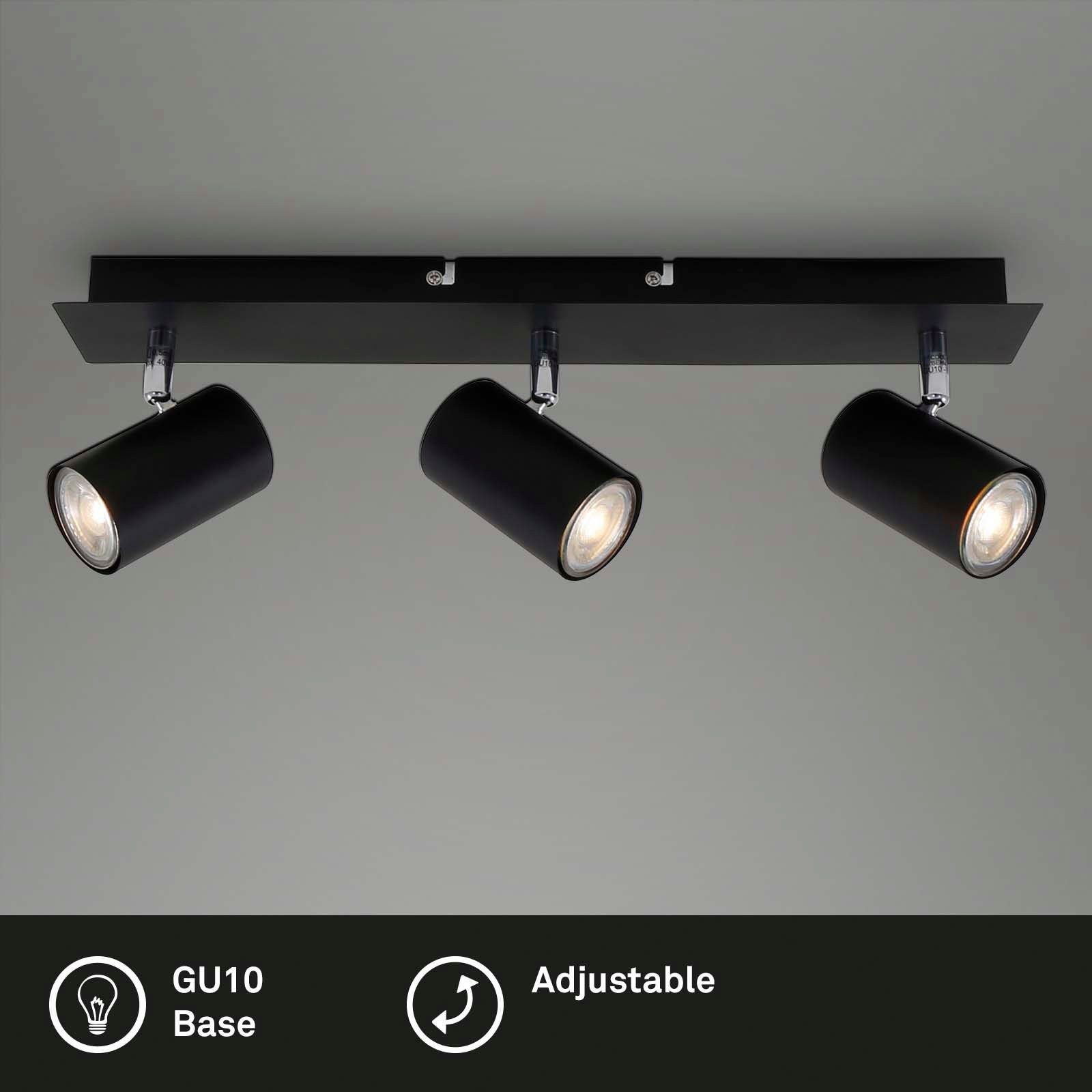 Briloner Leuchten Ledplafondspots 2857035 Run Plafondlamp, 45x8x12,3 cm, zwart, max. 40W, GU10, woonkamer, gang