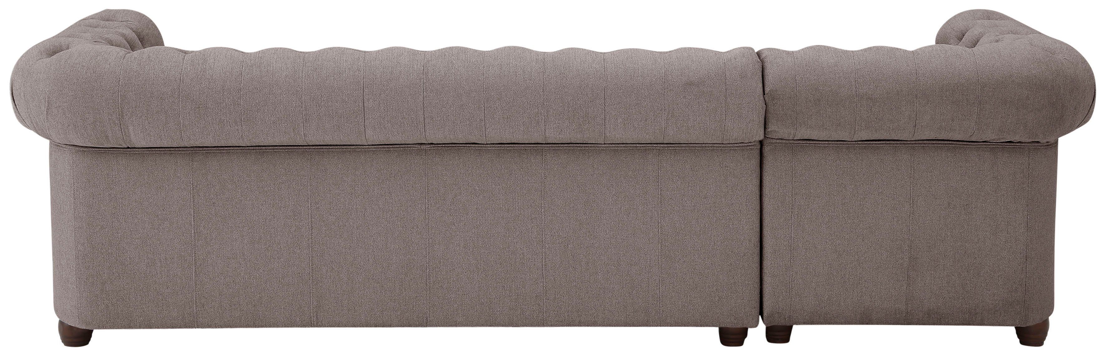 Home affaire Chesterfield-bank New Castle L-vorm hoogwaardige capitonnage in chesterfield-design, bxdxh: 255(171x72)