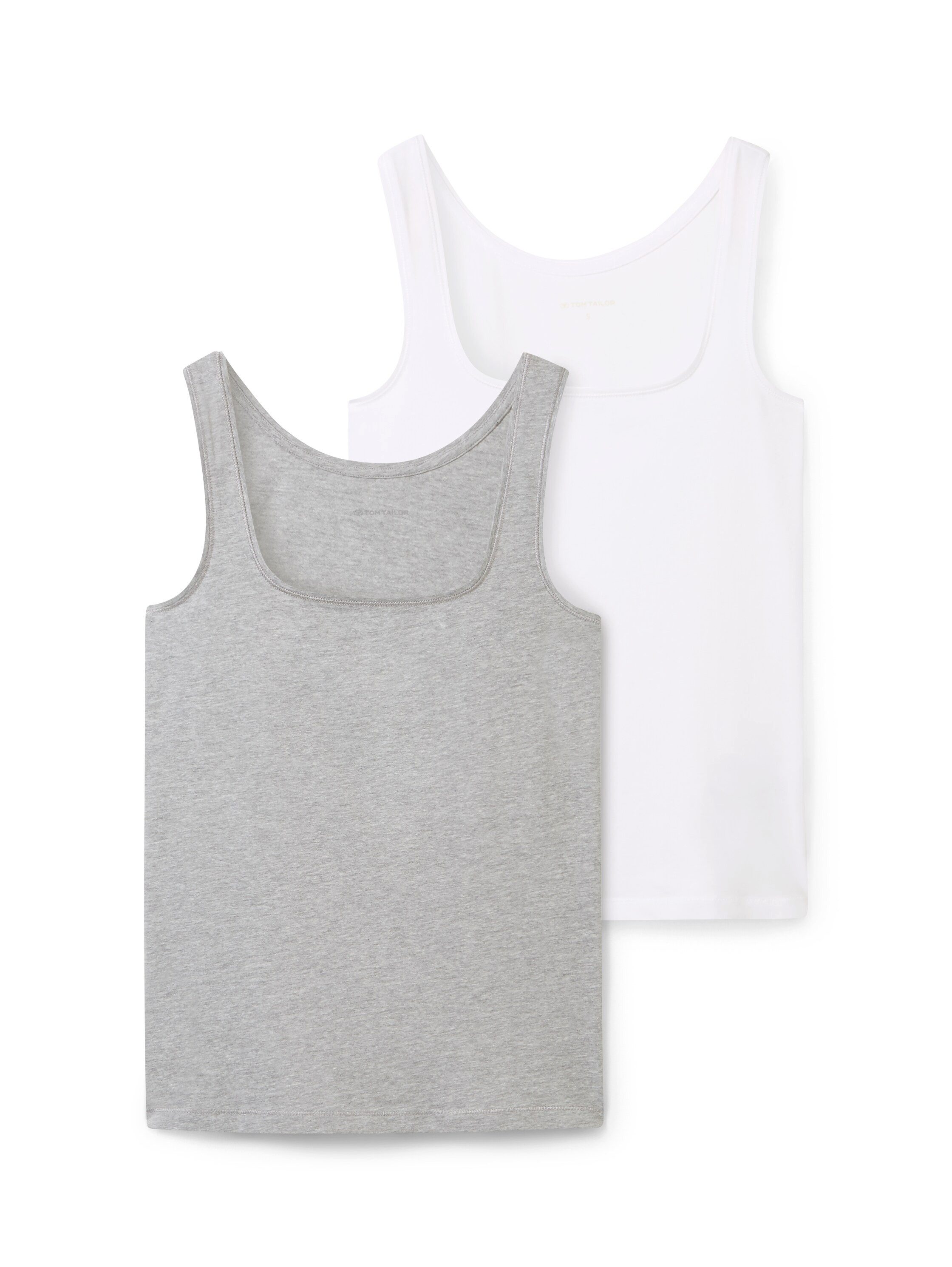 Tom Tailor Tanktop in set van 2 (set, 2-delig)