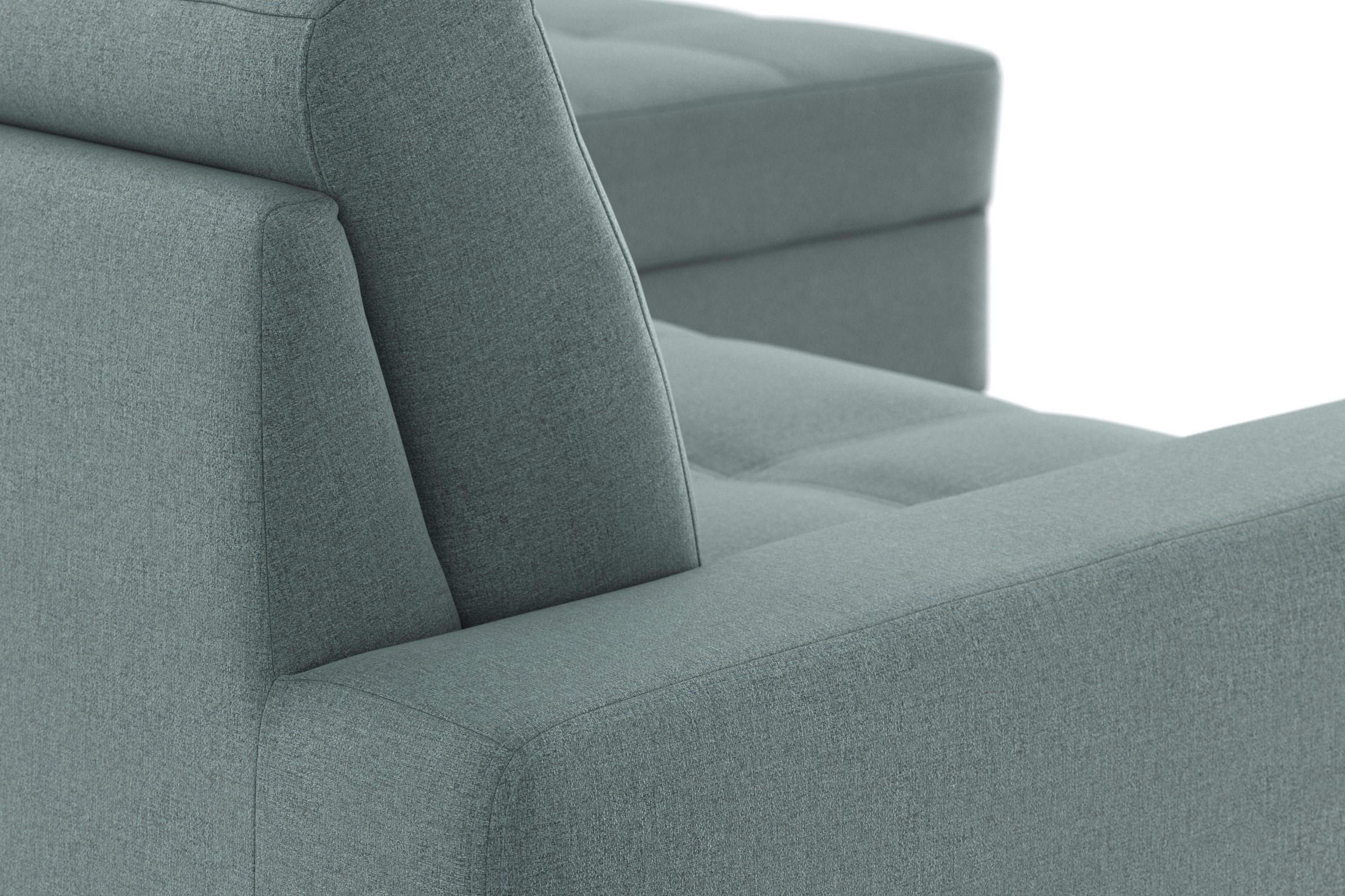 DOMO collection Hoekbank Florentina tijdloos en elegant, zitnaden als designelement, L-vorm