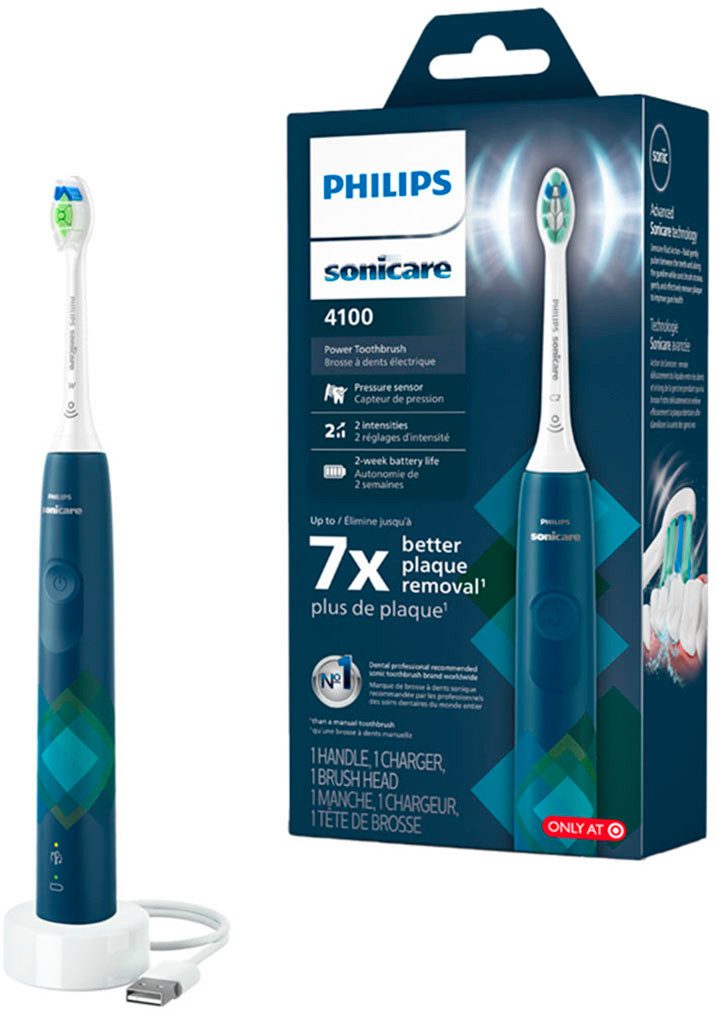 Philips Sonicare Elektrische tandenborstel Series 4100 HX3689 met geïntegreerde druksensor en 2 intensiteitsniveaus, incl. oplader