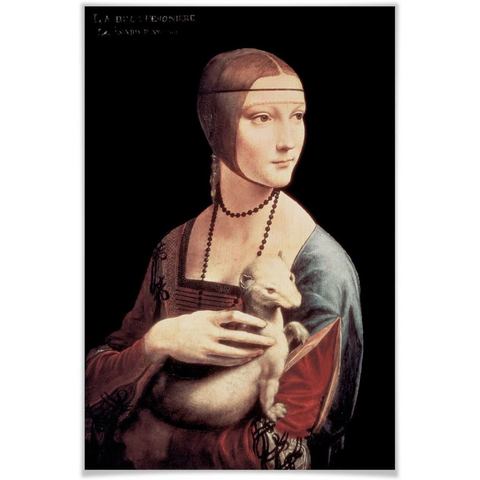 Wall-Art poster Dame mit Hermelin