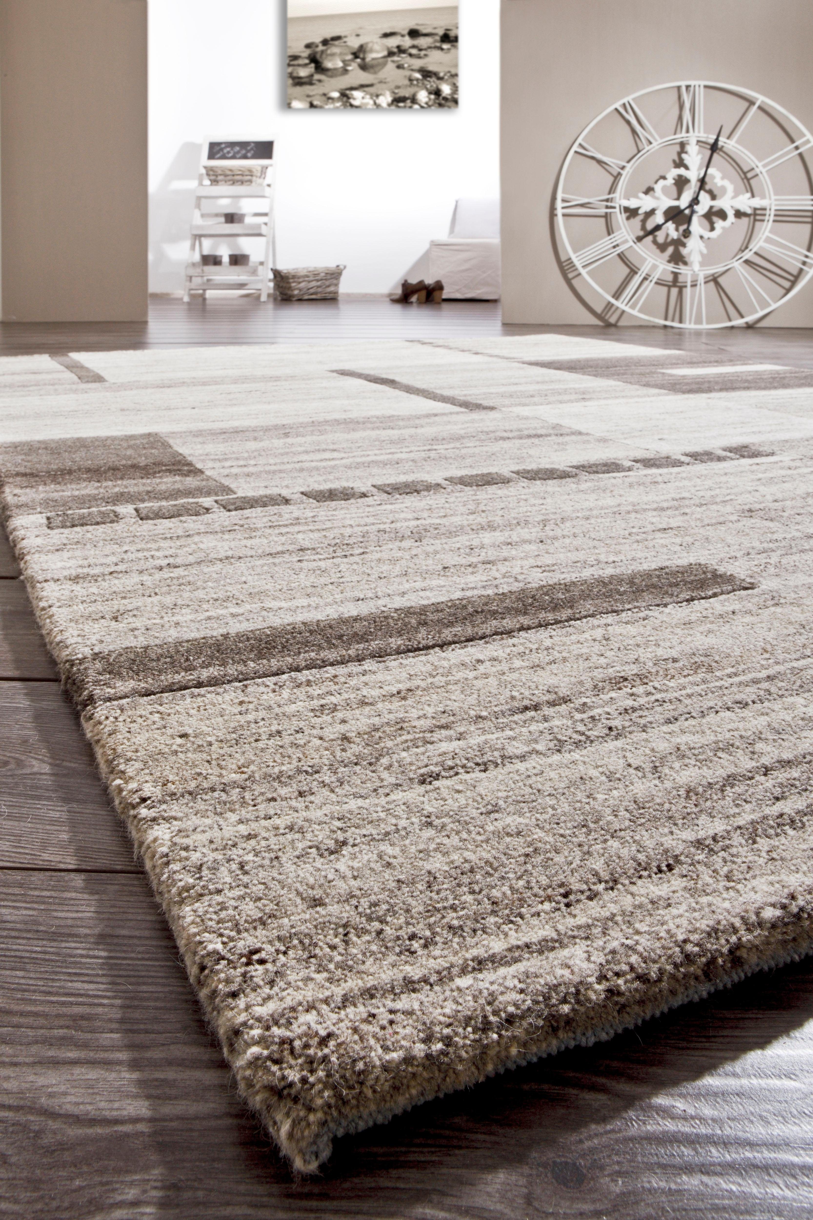 LUXOR living Loper Henderson Loper, zuivere wol, met de hand geknoopt, patchworkdesign