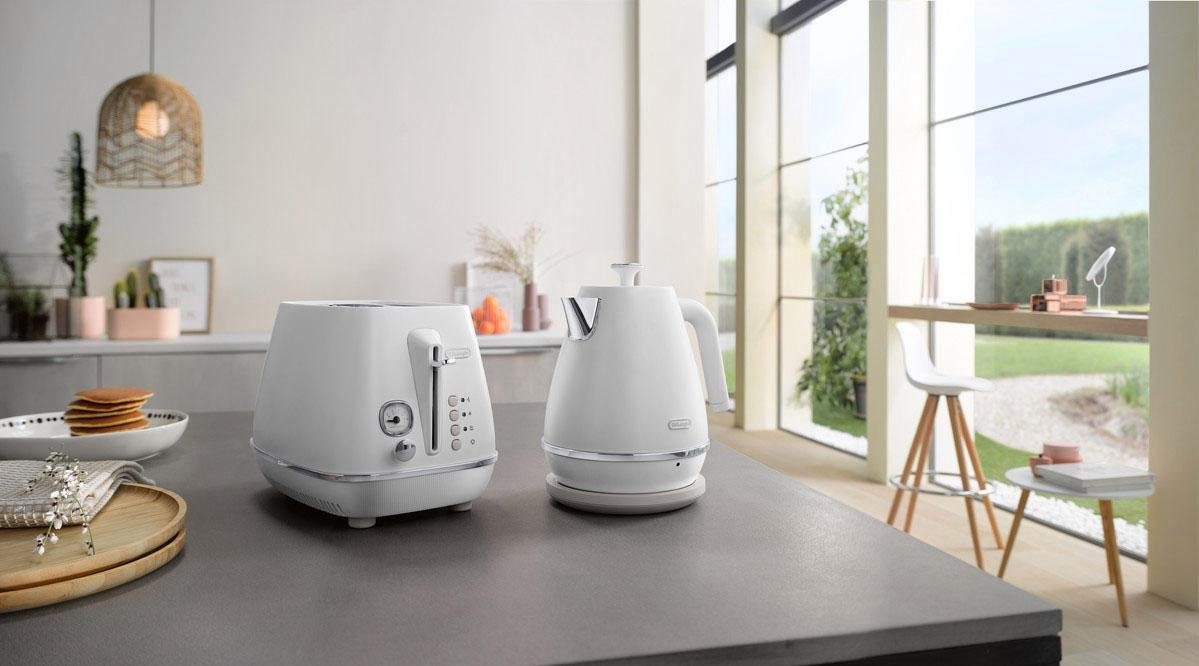 De'Longhi Waterkoker Distinta Moments, KBIN 2001.W – Sunshine White, 1,7 l