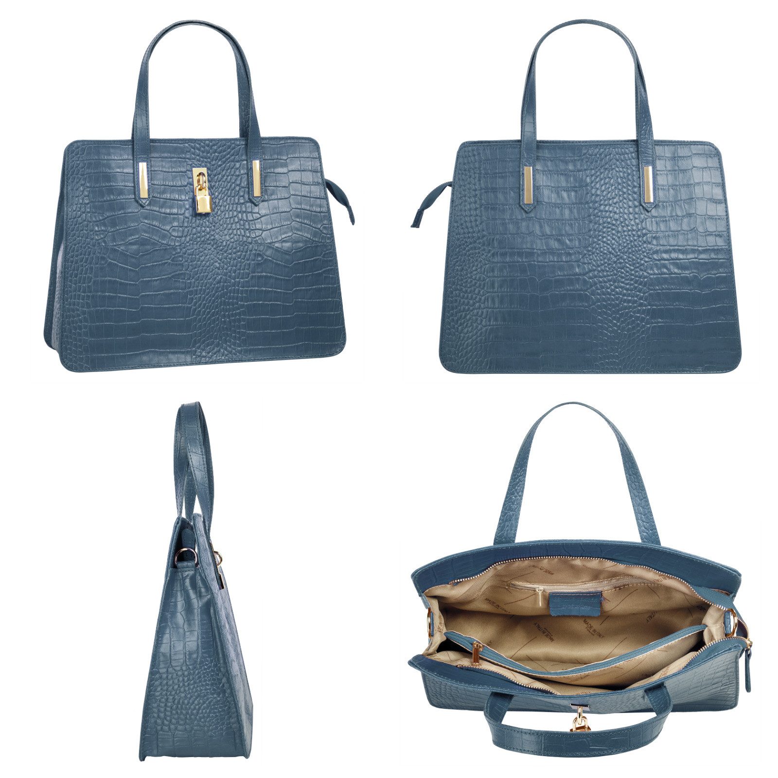 Cluty Tas echt leer, made in italy