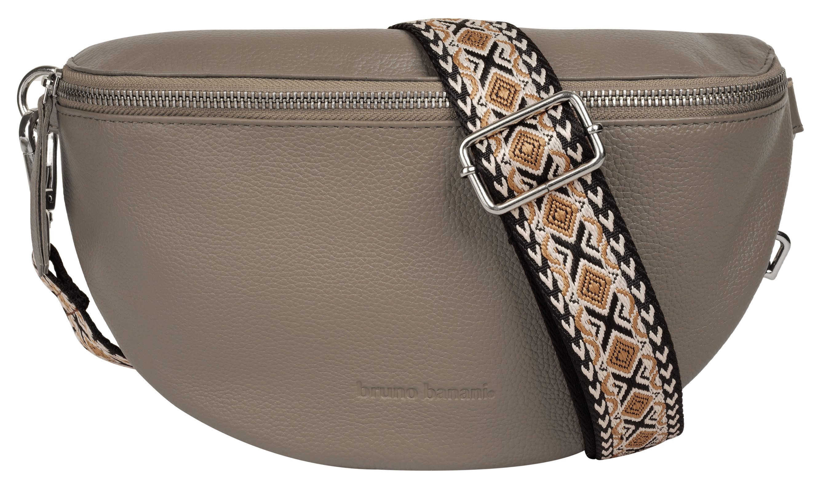 Bruno Banani Heuptas echt leder dames tassen maat Onesize grijs