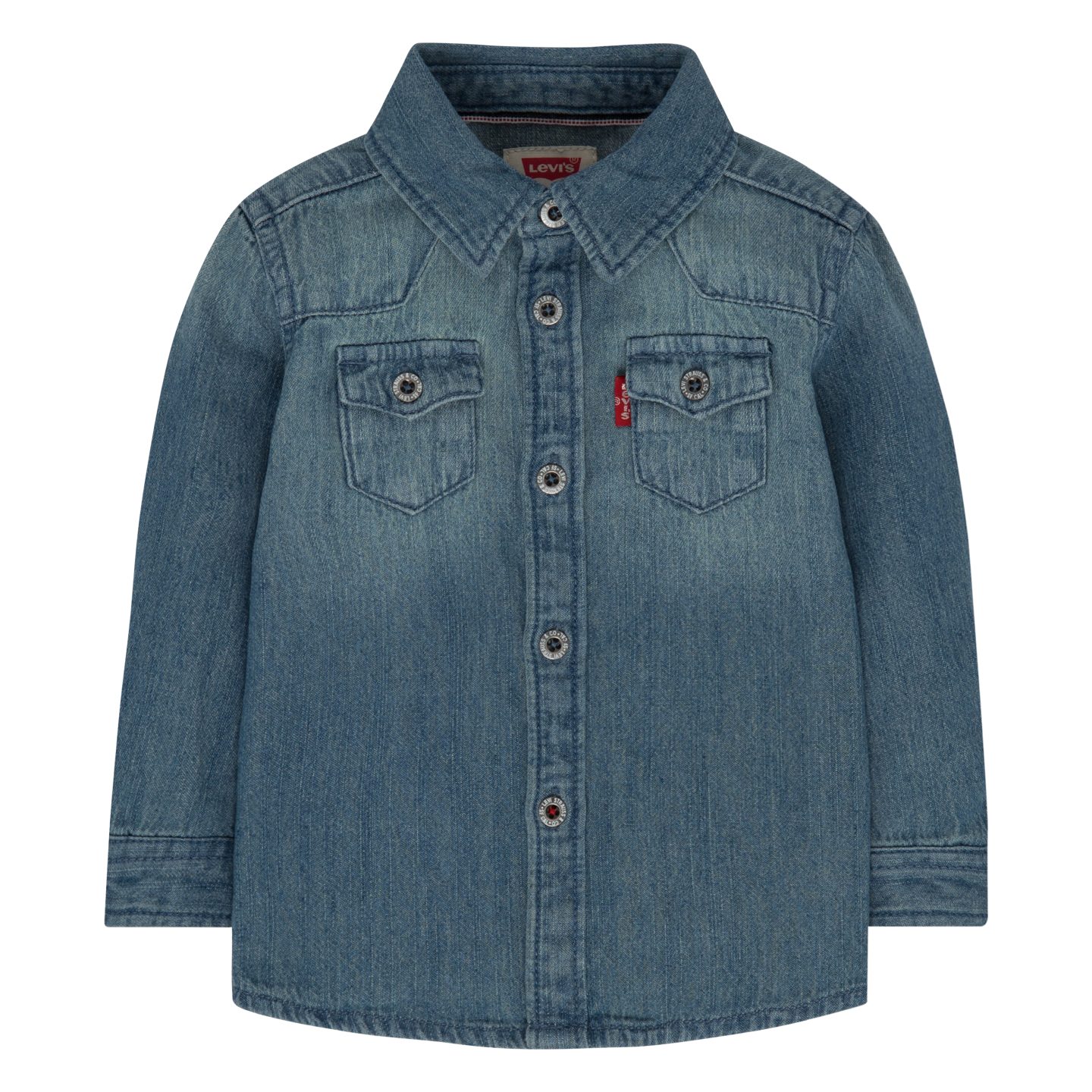 Levi's Kidswear Overhemd met lange mouwen LVB-BARSTOW WESTERN SHIRT in jeans-look voor baby jongens