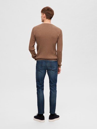 SELECTED HOMME Trui met ronde hals SLHBERG CABLE CREW NECK NOOS
