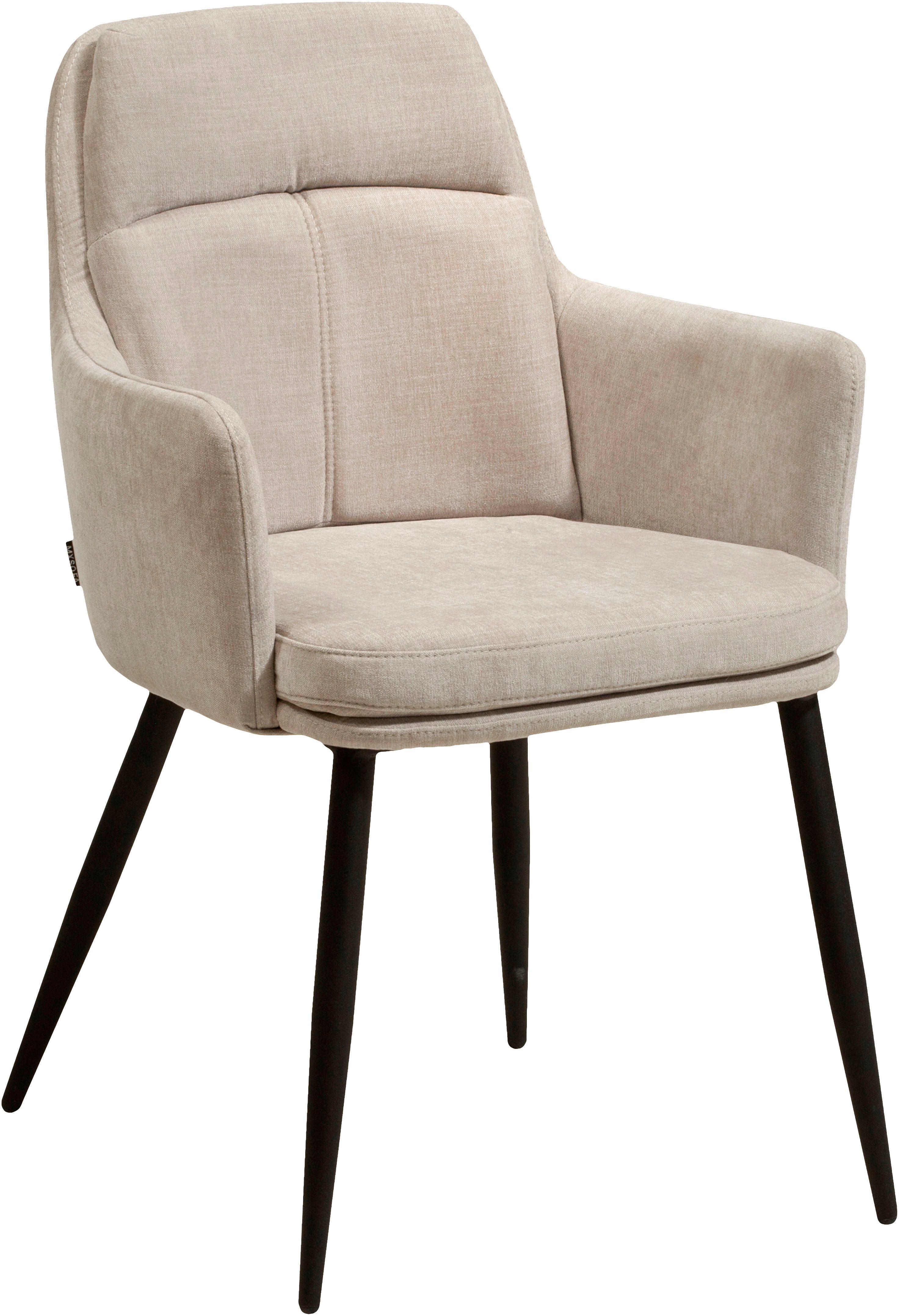 OTTO OMG Design Stoel met armleuningen DONNA Zitkuip, comfortabel gepolsterd, eetkamerstoel (set) 4 poot stoelen bruin