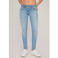ltb skinny fit jeans julita x met extra-strakke pijpen, lage taillehoogte en stretchaandeel blauw