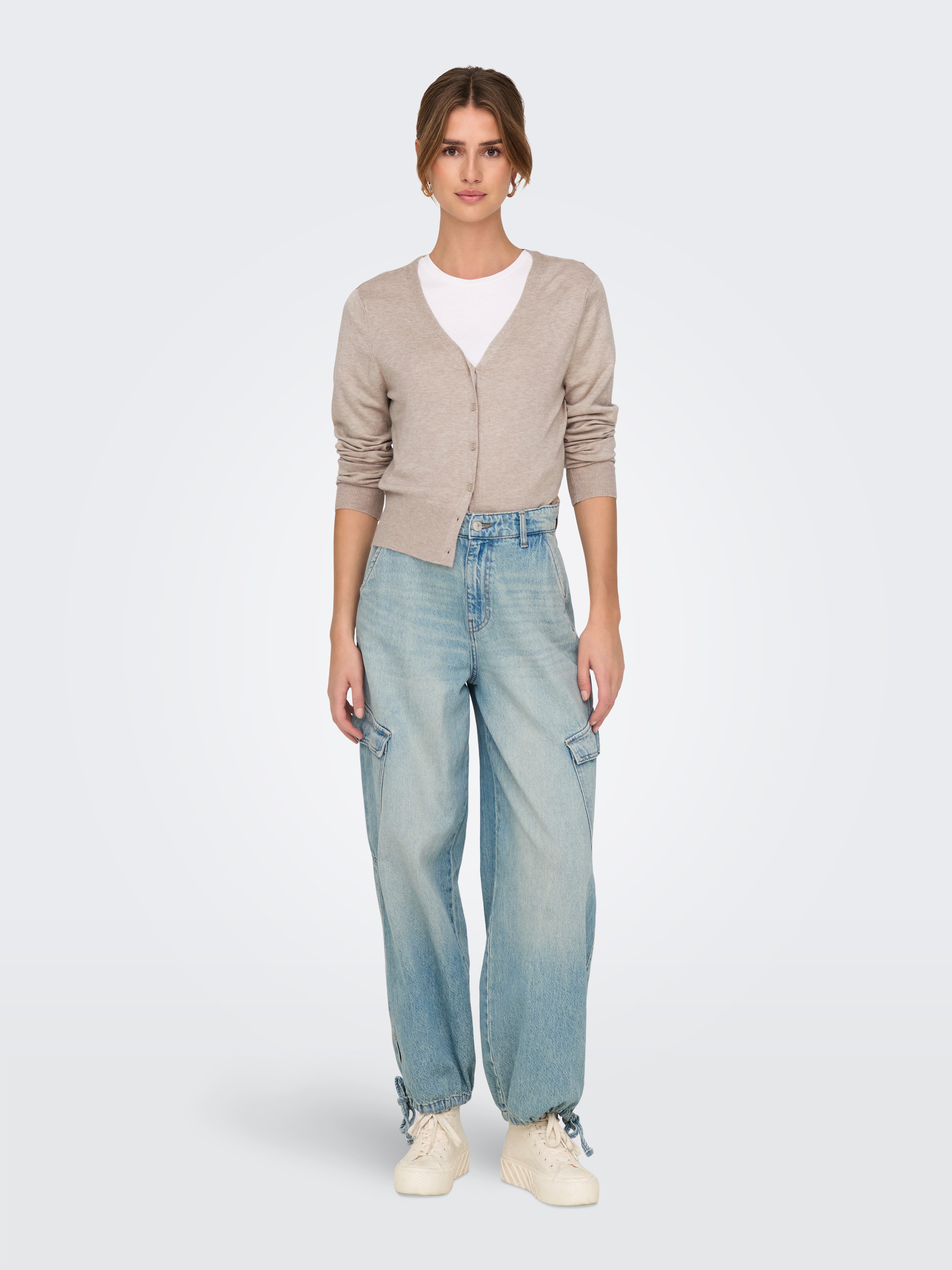 Only Vest ONLVENICE LIFE LS VNECK CARDI KNT NOOS