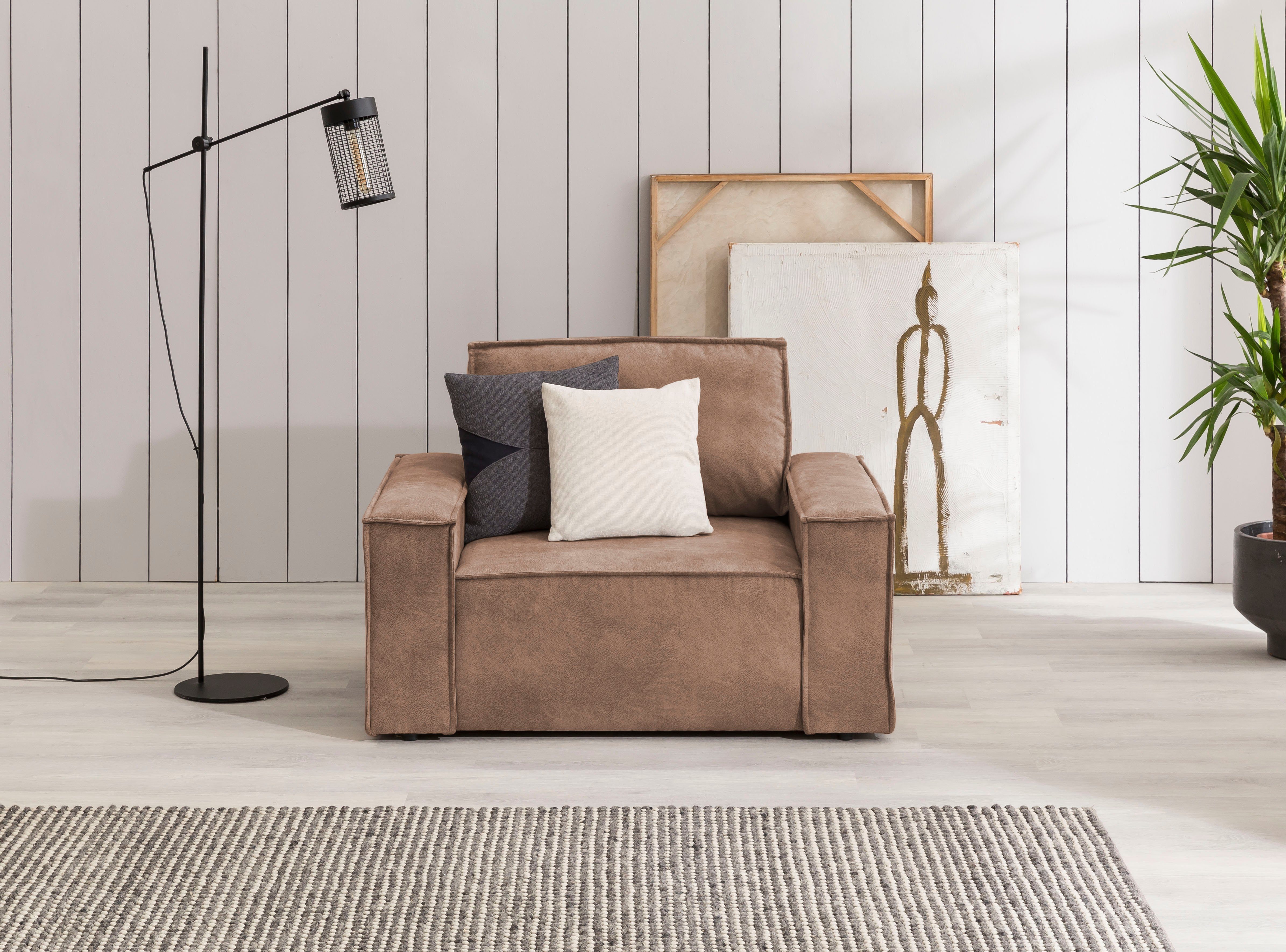 Home affaire Fauteuil Sherwood passend bij de bekleding van de sherwood-serie fauteuils bruin