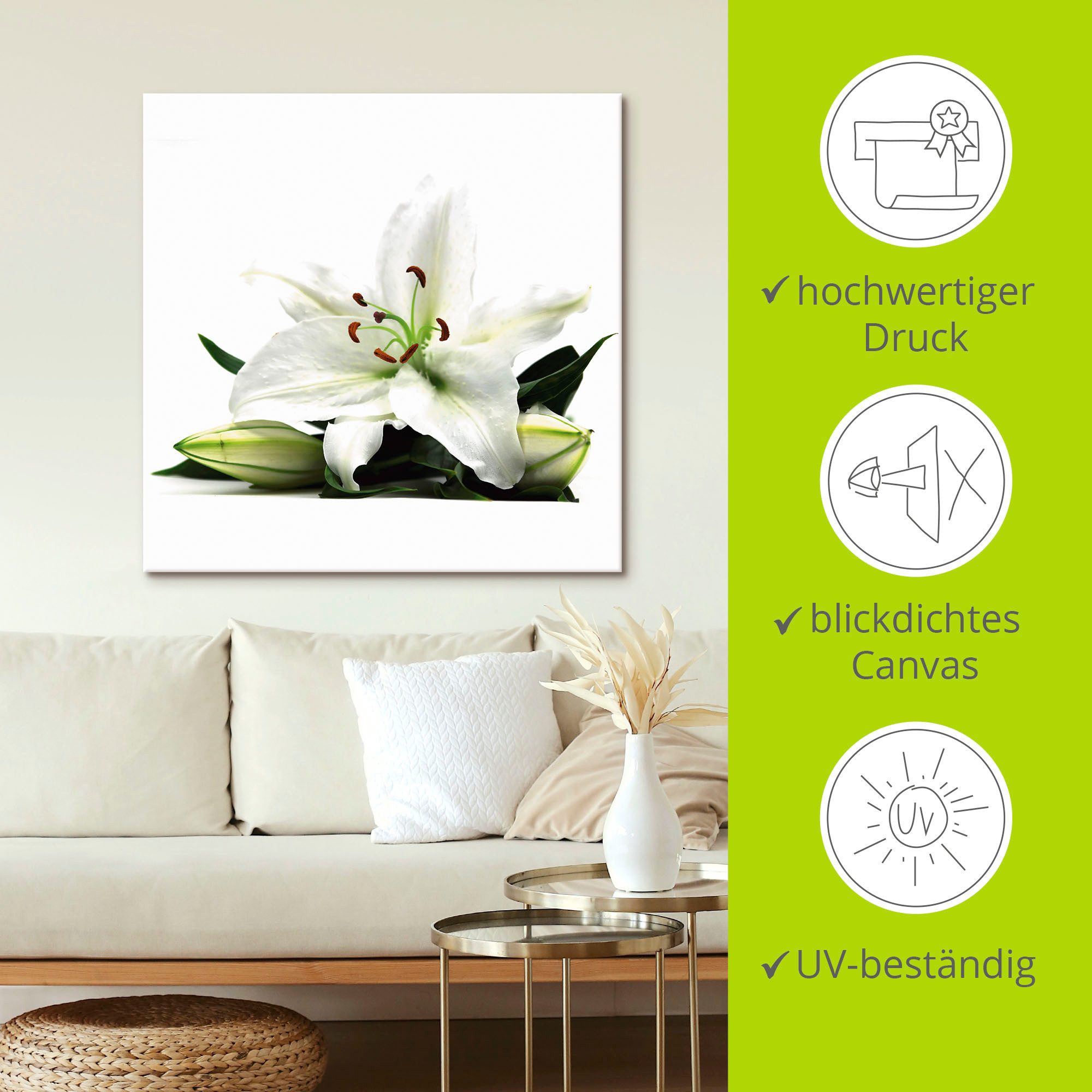 Artland Artprint Grote lelie als artprint op linnen, poster in verschillende formaten maten