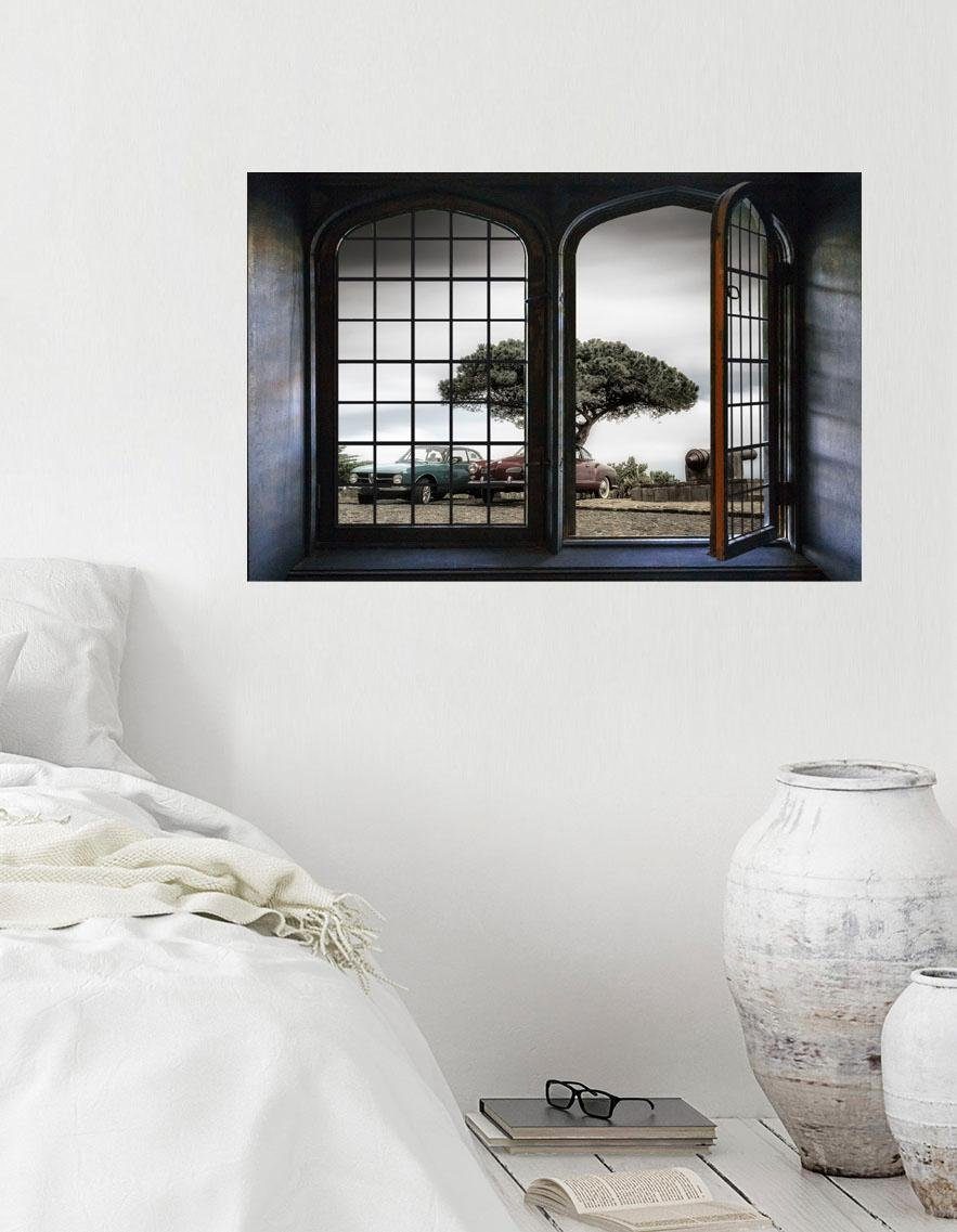 queence Wandfolie Boom Muursticker, muurdecoratie, zelfklevend, 3D, raam