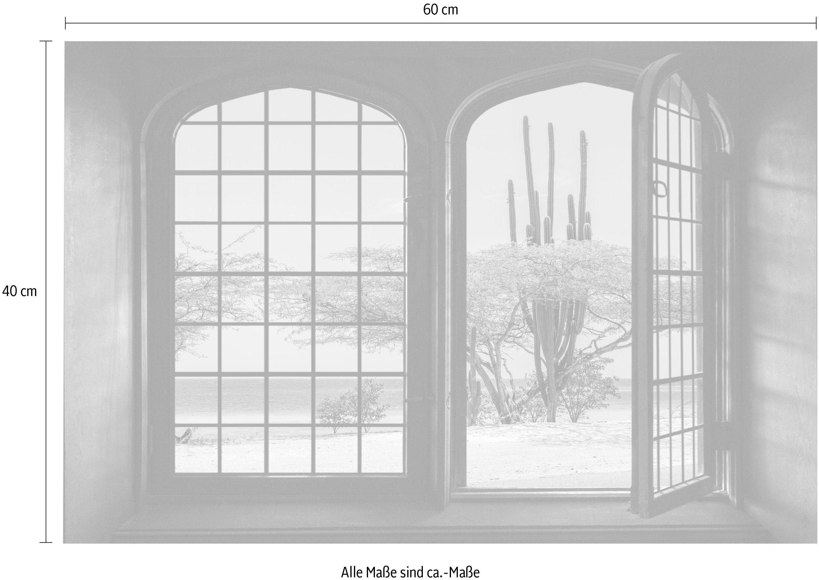 queence Wandfolie Zee Muursticker, muurdecoratie, zelfklevend, 3D, raam