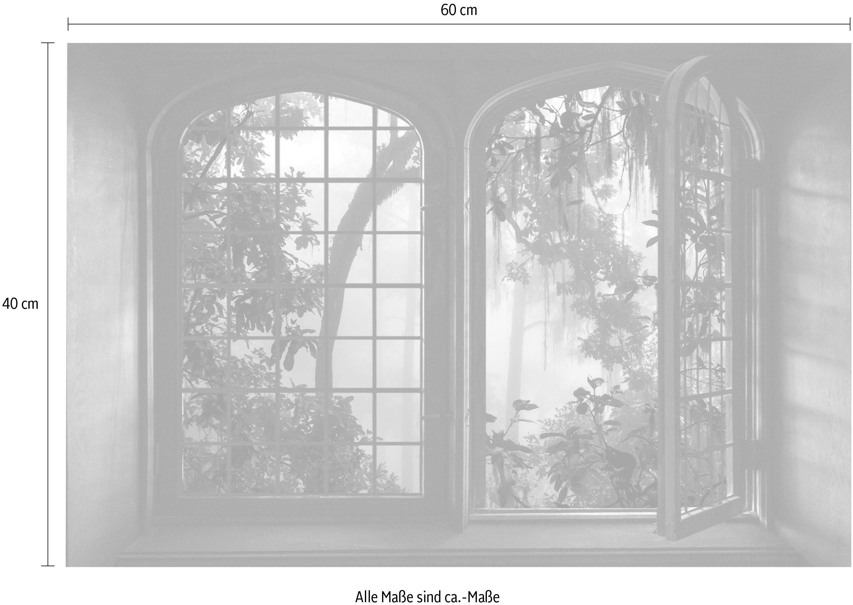 queence Wandfolie Oerwoud Muursticker, muurdecoratie, zelfklevend, 3D, raam