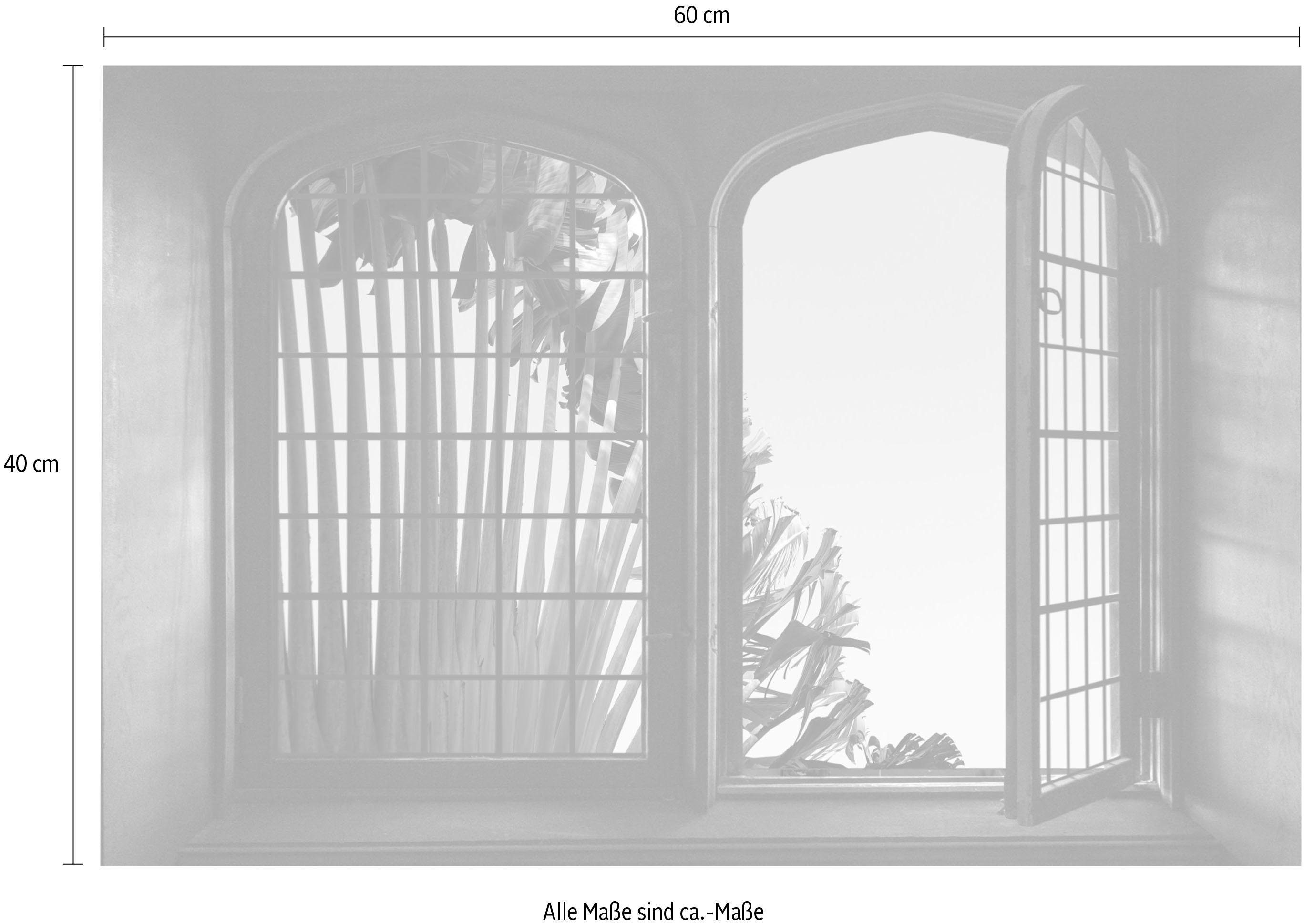 queence Wandfolie Palm Muursticker, muurdecoratie, zelfklevend, 3D, raam