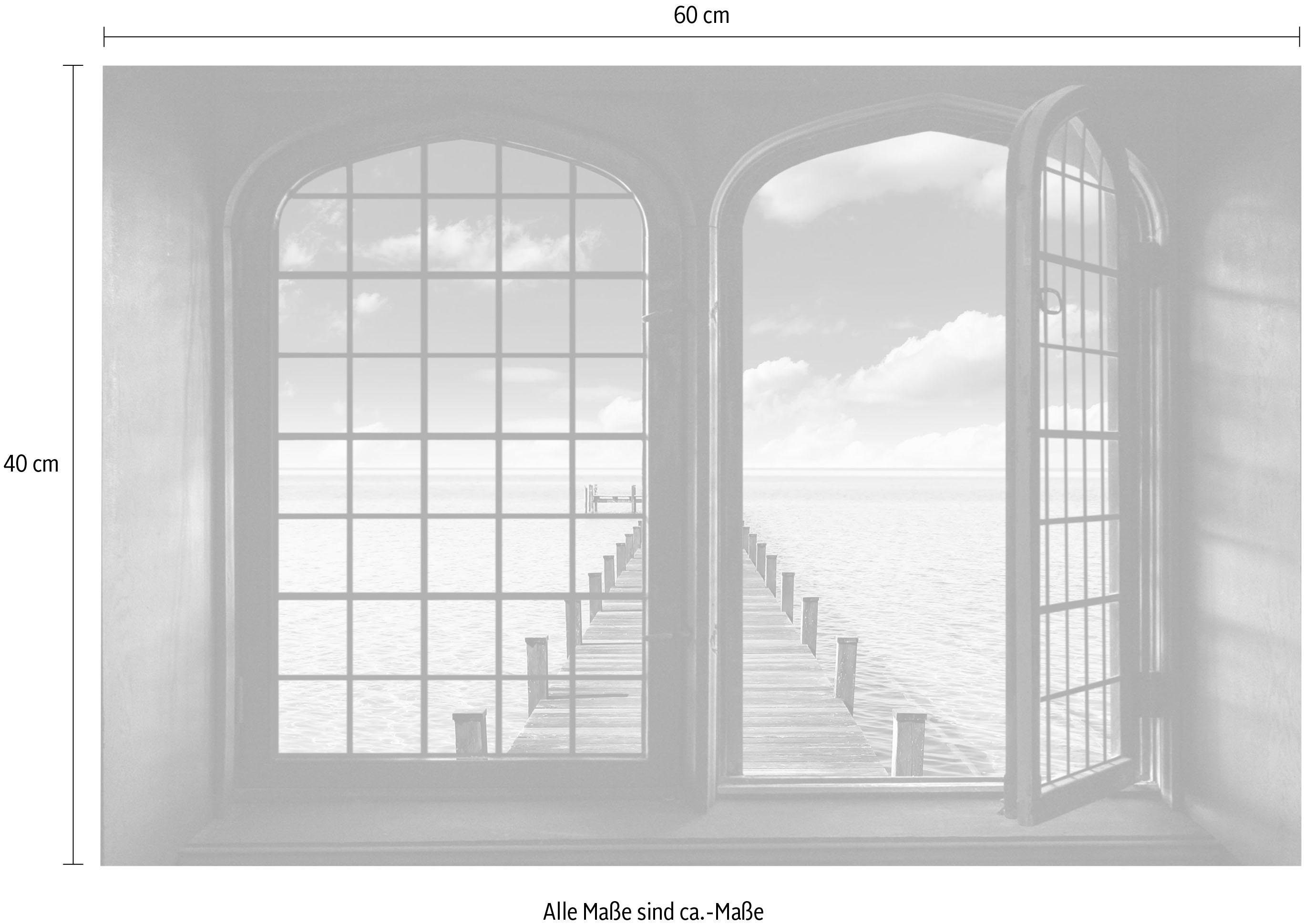 queence Wandfolie BORA BORA Muursticker, muurdecoratie, zelfklevend, 3D, raam
