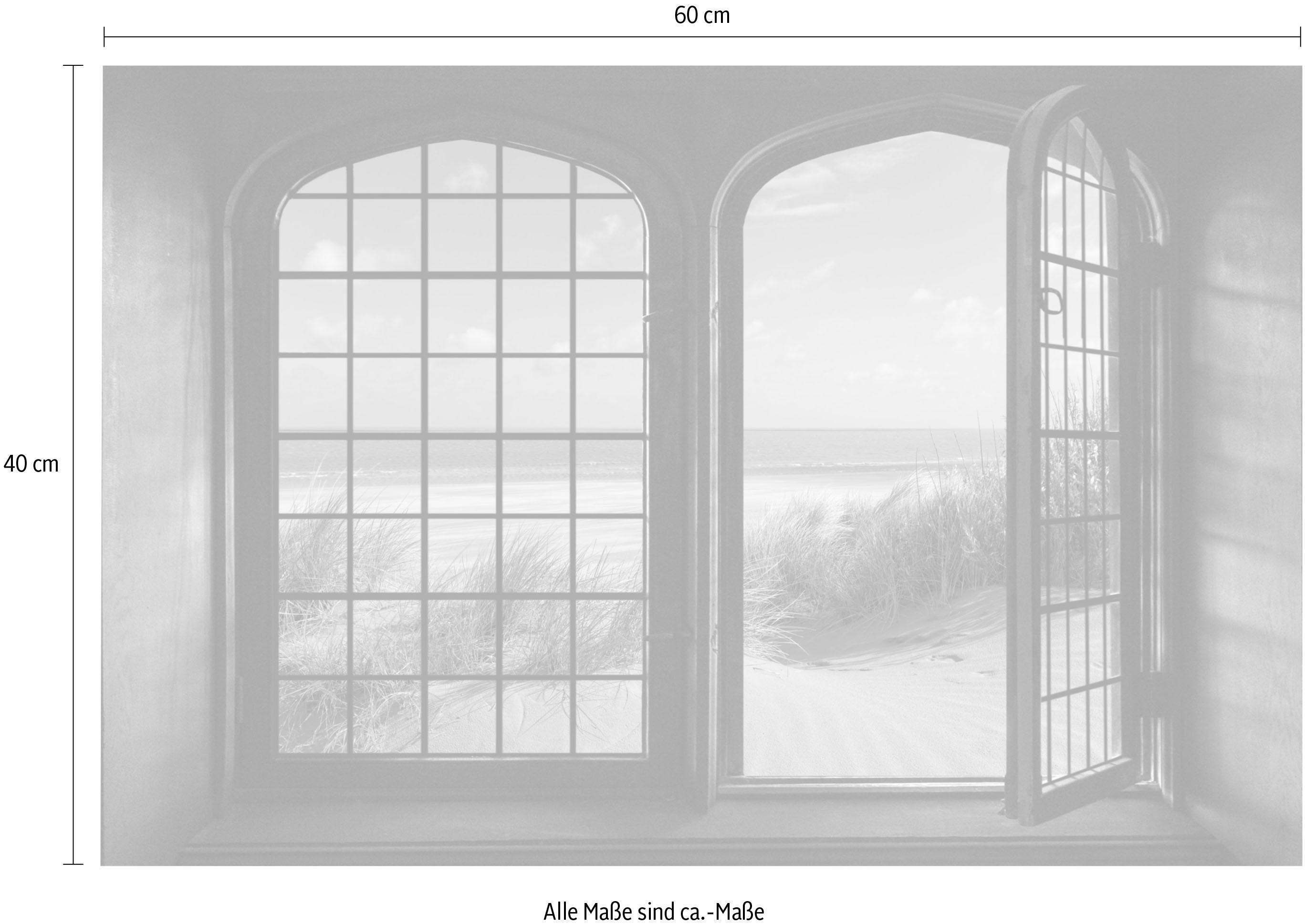 queence Wandfolie Sylt Muursticker, muurdecoratie, zelfklevend, 3D, raam
