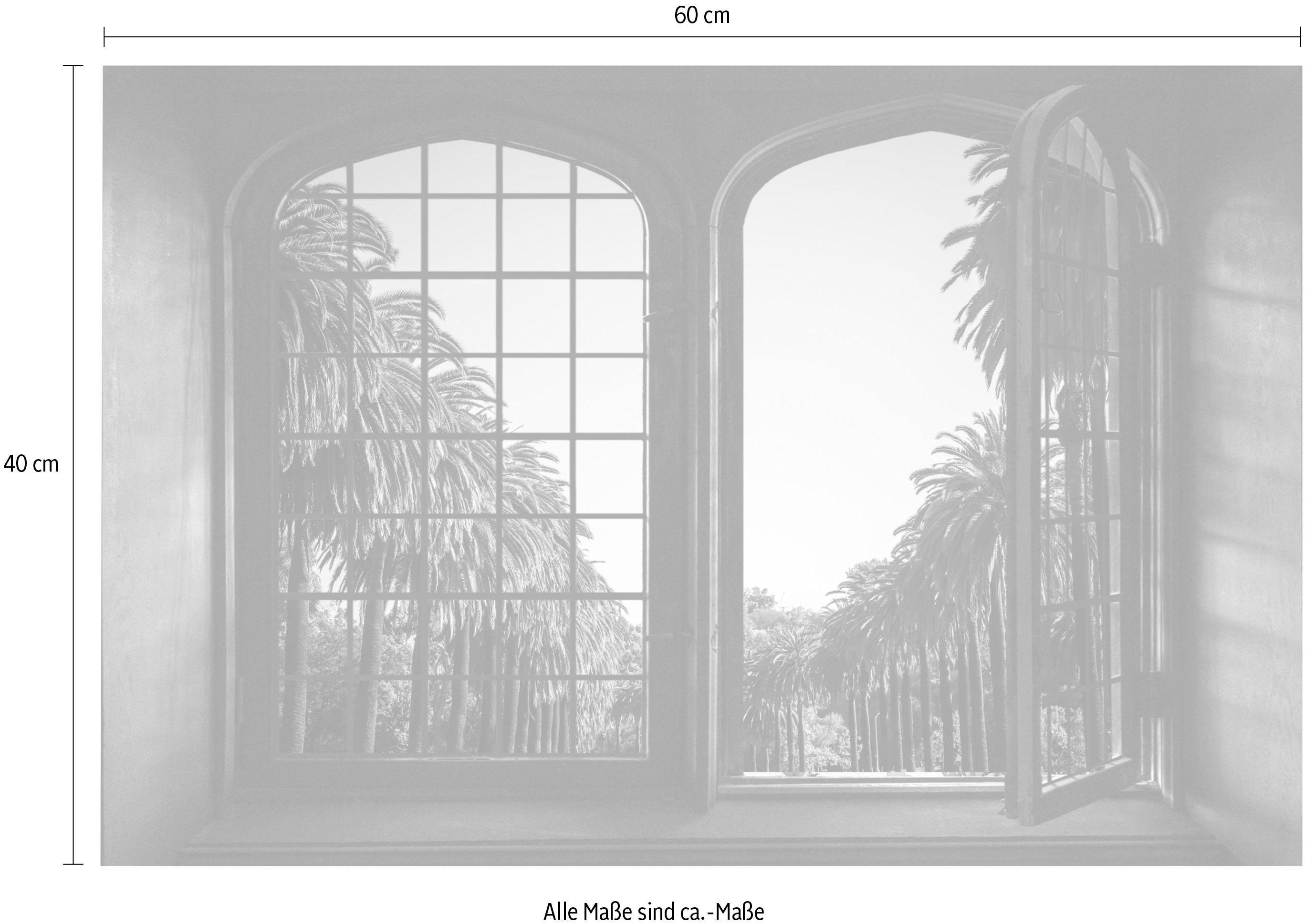queence Wandfolie Palmen Muursticker, muurdecoratie, zelfklevend, 3D, raam