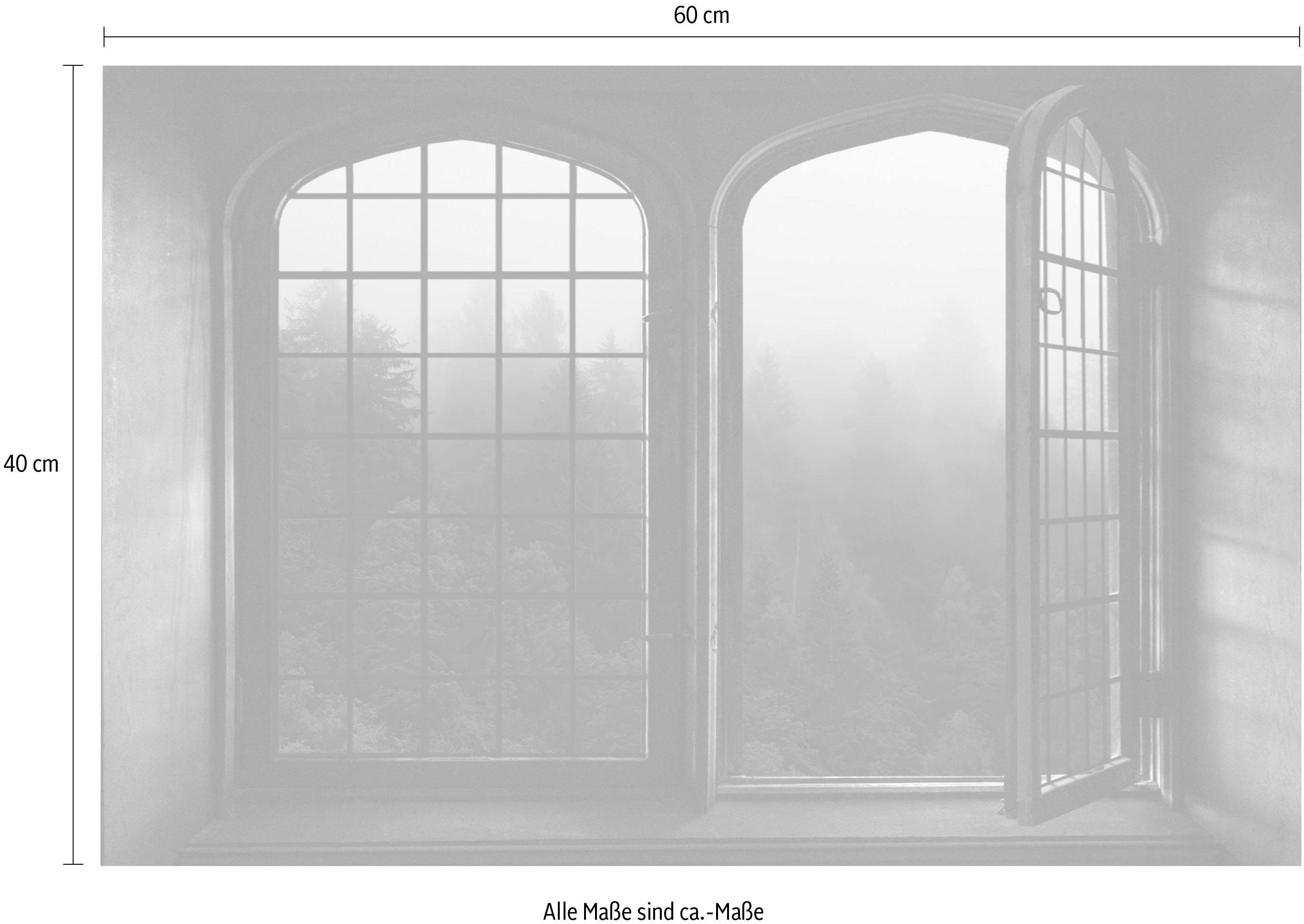 queence Wandfolie Mist Muursticker, muurdecoratie, zelfklevend, 3D, raam