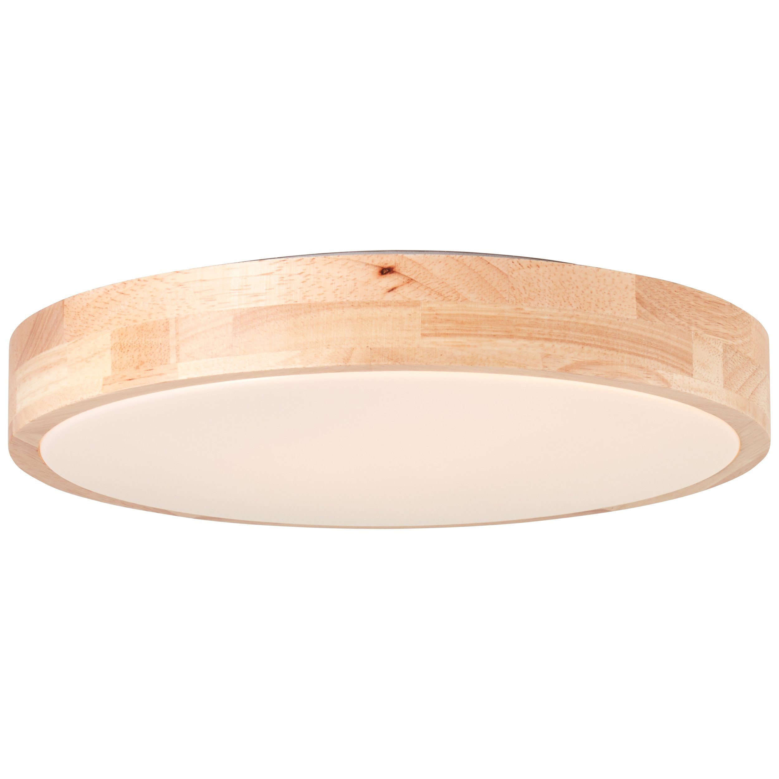 Brilliant Leuchten Plafondlamp Moreen LED - Ø 34 cm - 1300 lumen, lichtkleur instelbaar - geheugenfunctie (1 stuk) plafondlampen bruin
