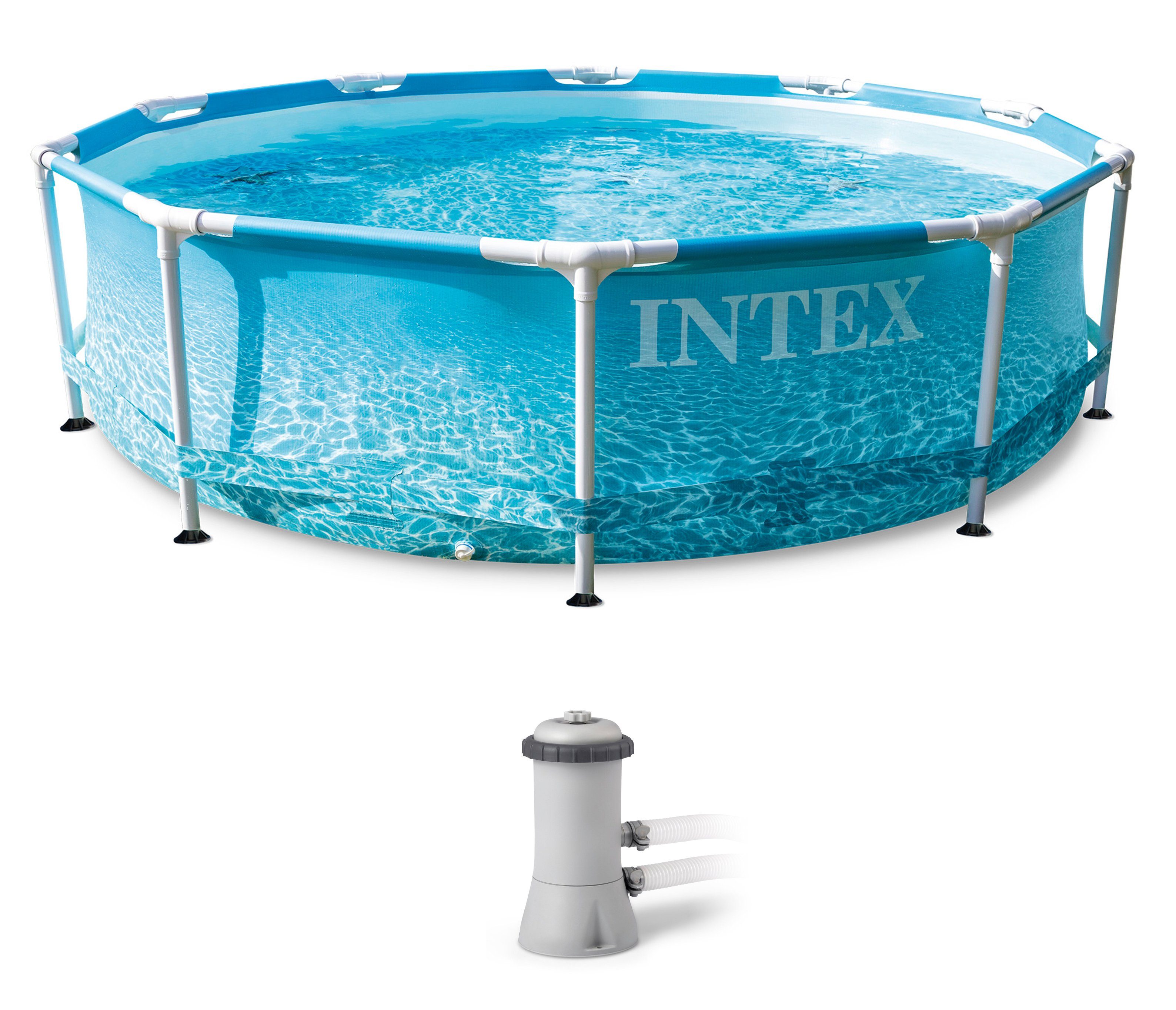 Intex opzetzwembad Beach Set 305 x 76 cm staal-PVC blauw