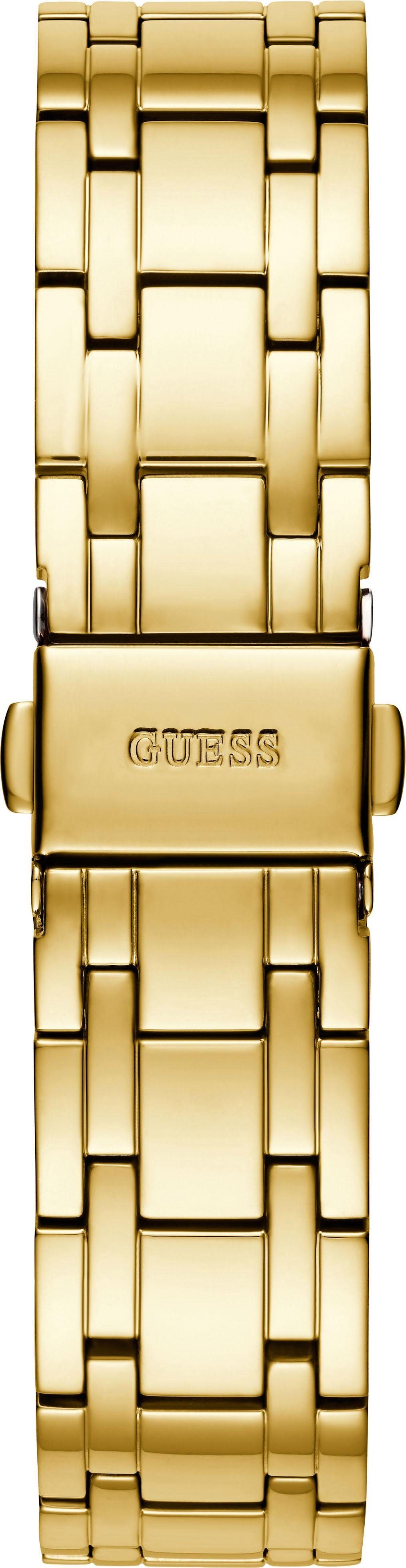 Guess Kwartshorloge Cosmo Horloge, dameshorloge, analoog, kristalstenen, stalen armband