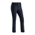 maier sports functionele broek tech pants w warme softshell-broek, elastisch en winddicht blauw