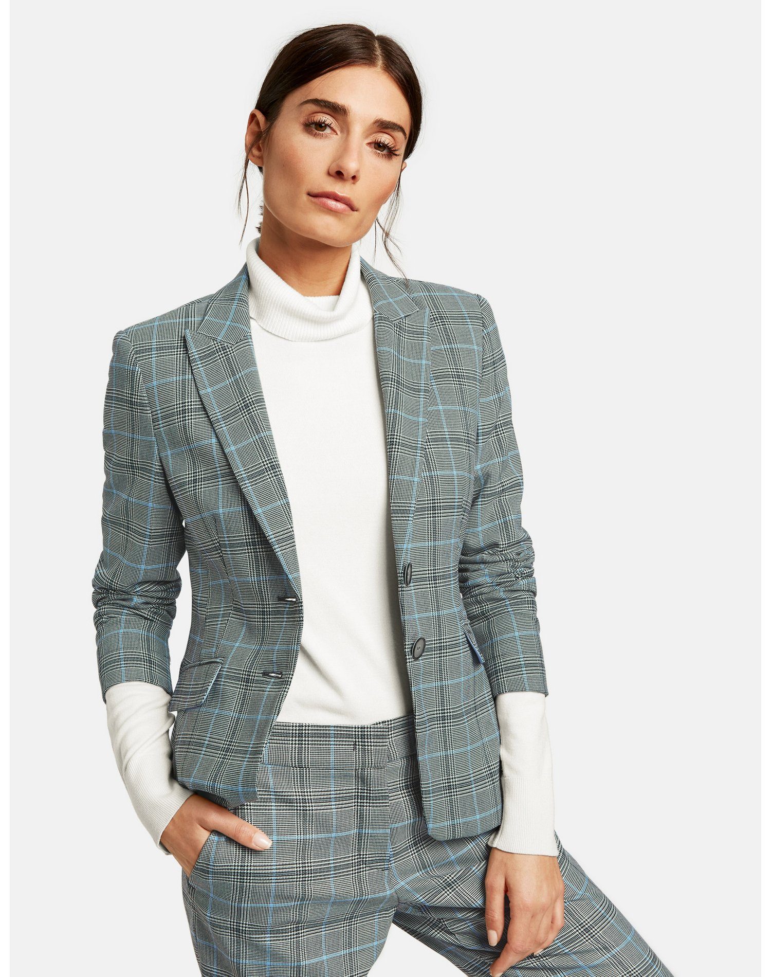 Taifun gevoerde blazer met lange mouwen »Blazer mit Karomuster« Taifun gevoerde blazer met lange mouwen »Blazer mit Karomuster«